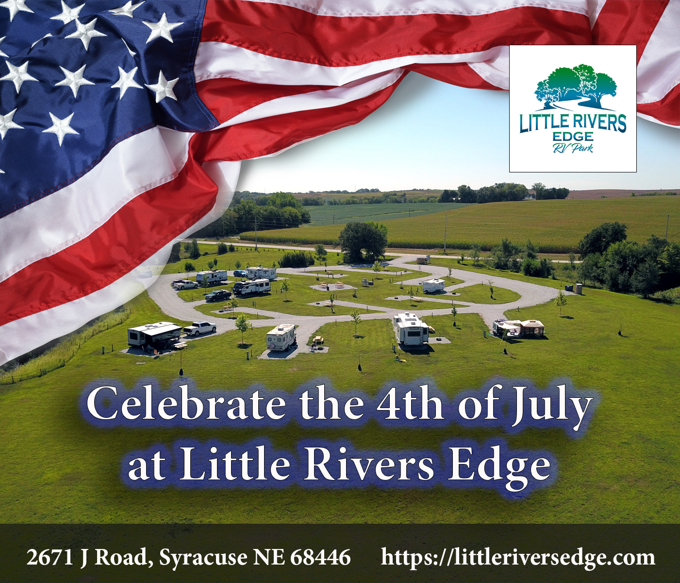 🎆 4th of July is Almost Here – Make Your Escape to Little Rivers Edge!
Looking for a quiet, scenic place to spend the holiday weekend? Little Rivers Edge RV Park is the perfect spot for a relaxing Independence Day getaway.
🏕️ Whether you're planning to kick back by the firepit or explore the local area, our peaceful setting makes it easy to unwind.
🚫 Please note: For the safety and comfort of all our guests, fireworks are not permitted anywhere on the property. We appreciate your understanding as we work to keep the park enjoyable for everyone.
📍 Spots are still available, but filling fast — learn more about our campground and reserve your site through our reservation portal. Enjoy a calm and memorable 4th of July weekend!
📞 Contact us or visit our website to secure your reservation and start counting down to the 4th of July!
https://littleriversedge.com
