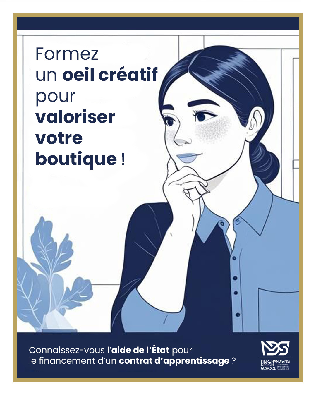 🎨 Valorisez votre image en formant un futur talent du merchandising ! Recrutez un(e) apprenti(e) Visual Merchandiser en contrat d’apprentissage et bénéficiez d’une aide de 5 000 € versée par l’État 💰
💡 Par exemple, pour un contrat en 1 an, le salaire d’un.e apprenti.e âgé.e de 18 à 20 ans est de 43 % du SMIC.
Grâce à cette aide versée mensuellement, le reste à charge pour votre entreprise est d’environ 360 € sur l’année (variable selon le profil du candidat).
📐 Un petit coût pour un regard neuf sur vos vitrines, votre agencement et votre image de marque !
📩 Intéressé(e) ? Contactez-nous pour en savoir plus et découvrir nos candidats qui recherchent une entreprise.
#visualmerchandising #visualmerchandiser #merchandising #formation #appresntissage #alternance