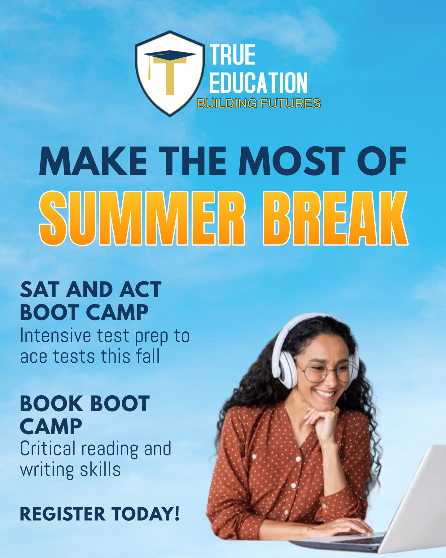 🌞 SUMMER SUCCESS STARTS HERE!
📚 True Education Frisco – Summer Tutoring Program Now Enrolling!
School might be out, but success doesn’t take a vacation. At True Education Frisco, our expert tutors turn summer into a season of growth, confidence, and academic breakthroughs. Whether your child needs to catch up, stay sharp, or get ahead, our personalized summer tutoring programs are designed to meet every student where they are - and take them further.
✅ Free Consultation – Let’s Talk Goals & Education Plan
✅ Free 2-Hour Trial Session – Experience the Difference Firsthand
✅ Customized learning plans in Math, Reading, Writing, SAT/ACT Prep, Study Skills & More
✅ Certified, experienced tutors who care
✅ Flexible scheduling that works with your summer plans
🎯 Don't let summer slide set your child back. Give them the tools to start the next school year strong and confident.
🗓️ Spots fill quickly — book your FREE consultation and trial session today!
📍 2772 Stonebrook Pkwy #600, Frisco, TX 75034
True Education Frisco – Where Learning Never Takes a Break.
📞 Call us at (972) 469-4818 | 🌐 Visit www.trueeducation.com to schedule now!