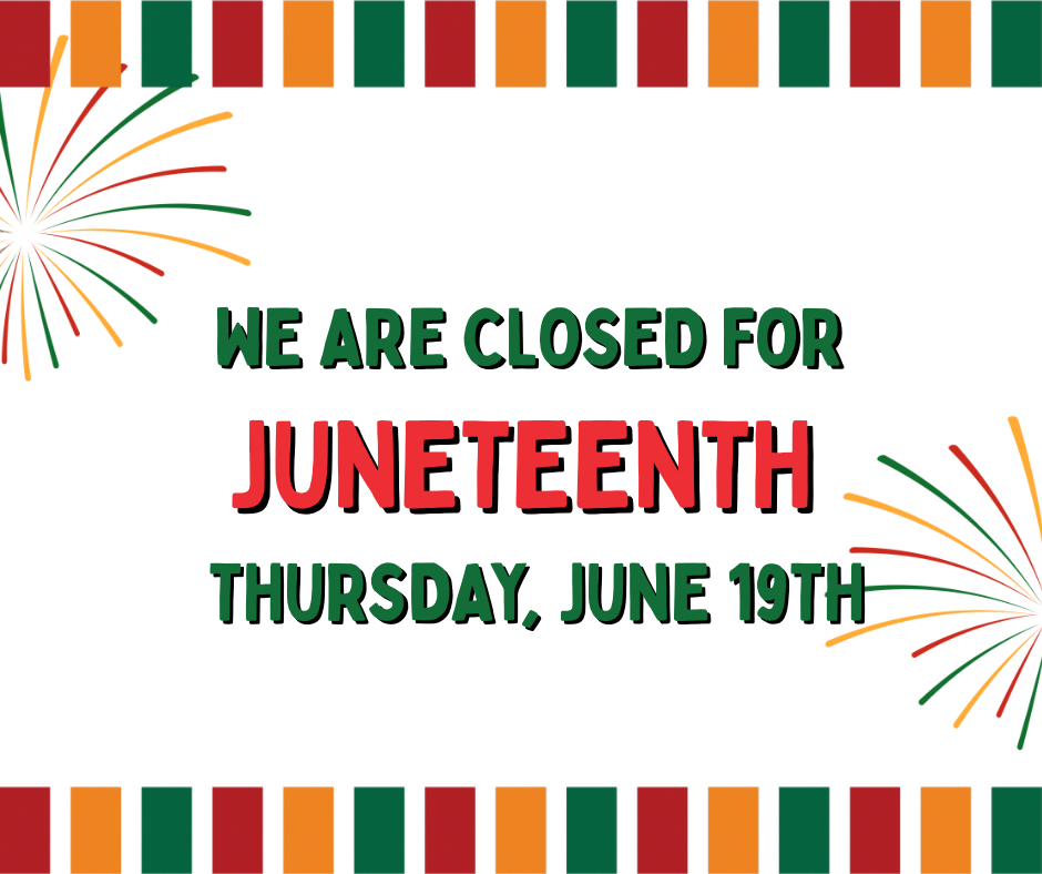 In observance of Juneteenth Freedom Day, our office will be closed on Wednesday, June 19.
We honor this important day in history and celebrate freedom, resilience, and the ongoing pursuit of equality.
#Juneteenth #FreedomDay #OfficeClosed #CelebrateFreedom