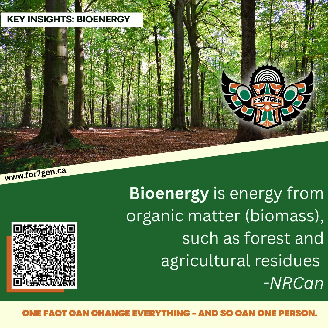 🌱 One Fact Can Change Everything – And So Can One Person.
We’re excited to kick off our new Key Insights series, where we’ll be sharing weekly facts about Bioenergy and Negative Emission Hydrogen to spark awareness and action.
🔍 Did you know?
Bioenergy is energy from organic matter (biomass) such as forest and agricultural residues.
Source: Natural Resources Canada (NRCan)
Want to learn more or share your voice?
👉 Visit www.for7gen.ca or scan the QR code in the post!
#For7Gen #Bioenergy #CleanEnergy #Renewables #YouthForChange #ClimateAction #EnergyTransition #OneFactCanChangeEverything