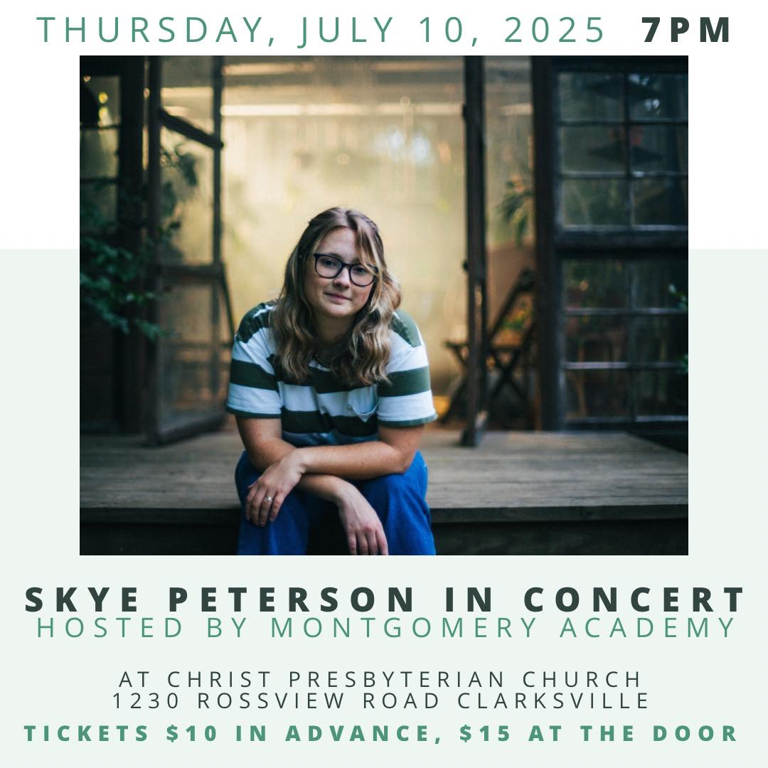 Have you purchased your tickets yet for Skye Peterson?! Join us the evening of July 10th at 1230 Rossview Road for a night of wonderful music!
Visit the link in our bio and select Purchase Tickets to buy your tickets in advance!