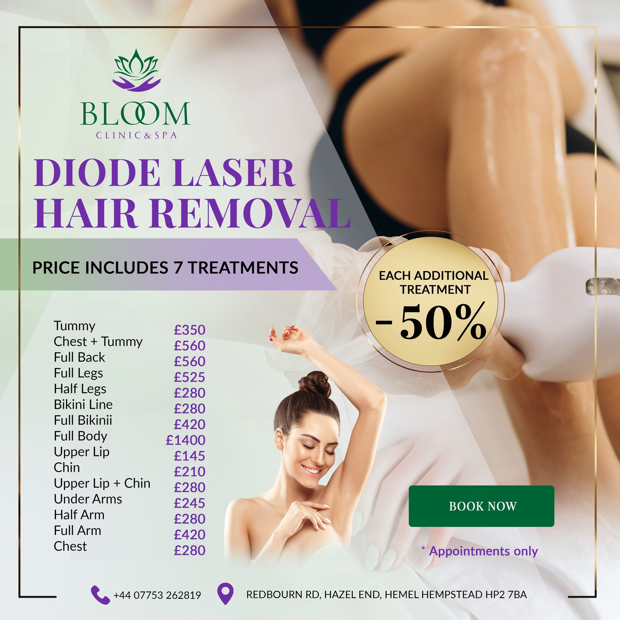 Sezon na usuwanie owlosienia bezbolesnym laserem diodowym 3 wiazkowym uwazam za oficialnie rozpoczety. 🙂
Rezultaty gwarantowane 🙂super ceny !
Zabiegi wykonywane sa mniej wiecej co 6 tygodni takze seria 7 zabiegow zajmuje prawie 12 miesiecy.!!!
Placisz 50% za pierwsze 4 zabiegi a reszte w 2 racie.
Warto zainwestowac w dobre samopoczucie we wlasnej skorze❤️ zapraszam❤️