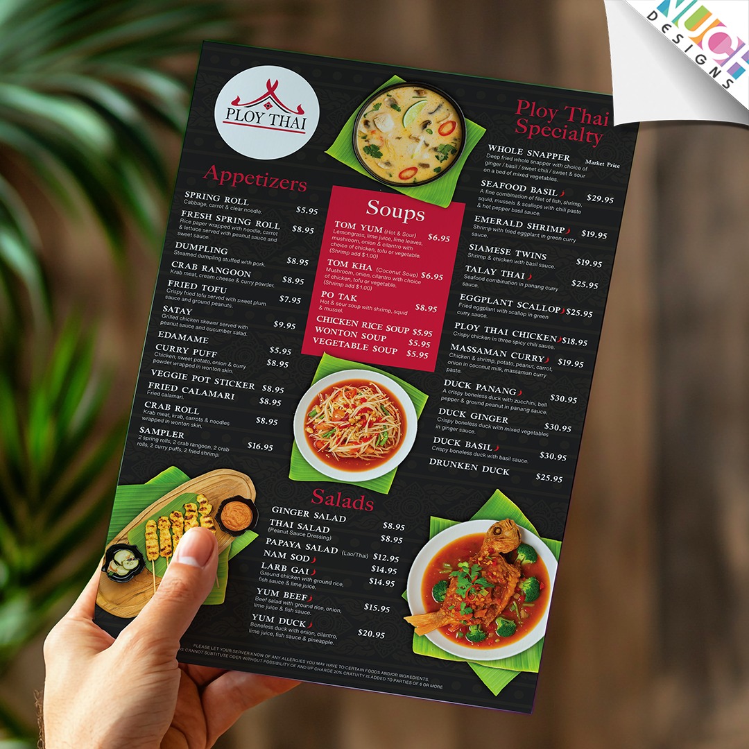 👉 รวมผลงานออกเเบบ Dinner Menu ของร้าน Ploy Thai, ผลงานออกแบบ Website ของร้าน Ginger Thai Restaurant, ผลงานออกเเบบ Poster ของ ร้าน Bangkok 9 เเละผลงานออกเเบบ To Go Menu ของร้าน Aila Thai Kitchen ค่ะ
🌐 Website Design
เราออกแบบเว็บไซต์เเบบ Custom Design ให้รองรับทุกขนาดหน้าจอ ไม่ว่าจะเป็น Desktop, Mobile หรือ iPad พร้อมฟีเจอร์ Order Online เพิ่มความสะดวกให้ลูกค้าค่ะ
📖 Menu Design
เราออกแบบเมนูเเบบ Custom Design ตามบรีฟของลูกค้า เพื่อให้เหมาะกับเอกลักษณ์ของร้านที่สุด เเละยังมีรูปเเบบที่หลากหลาย ทั้งเเบบ A3, Magazine, Bi-Fold, Tri-Fold, Menu Board เเละสามารถเลือกไซส์ได้ตามต้องการเลยนะคะ
👉 Nuch.Designs รับออกแบบเว็บไซต์ ออกแบบเมนูร้านอาหาร ออกแบบโลโก้ และงานกราฟิกทุกชนิด
👉 สนใจติดต่อสอบถามโดยตรงได้ที่
Contact: 214-663-1239
Line ID: @nuchdesigns
Email: info@nuchdesigns.com
Website: www.nuchdesigns.com
#ร้านอาหารไทยในอเมริกา #นุชดีไซน์ #nuchdesigns #ออกแบบเว็บไซต์ร้านอาหารไทยในอเมริกา #เว็บร้านอาหารไทยในอเมริกา #เว็บไซต์ร้านอาหารไทย #ออกแบบเมนูร้านอาหาร #ออกแบบเว็บร้านอาหาร #เมนูเครื่องดื่ม #SocialMedia #รับดูเเละSocialMedia #รับดูเเละSocialMediaสำหรับคนไทยในอเมริกา