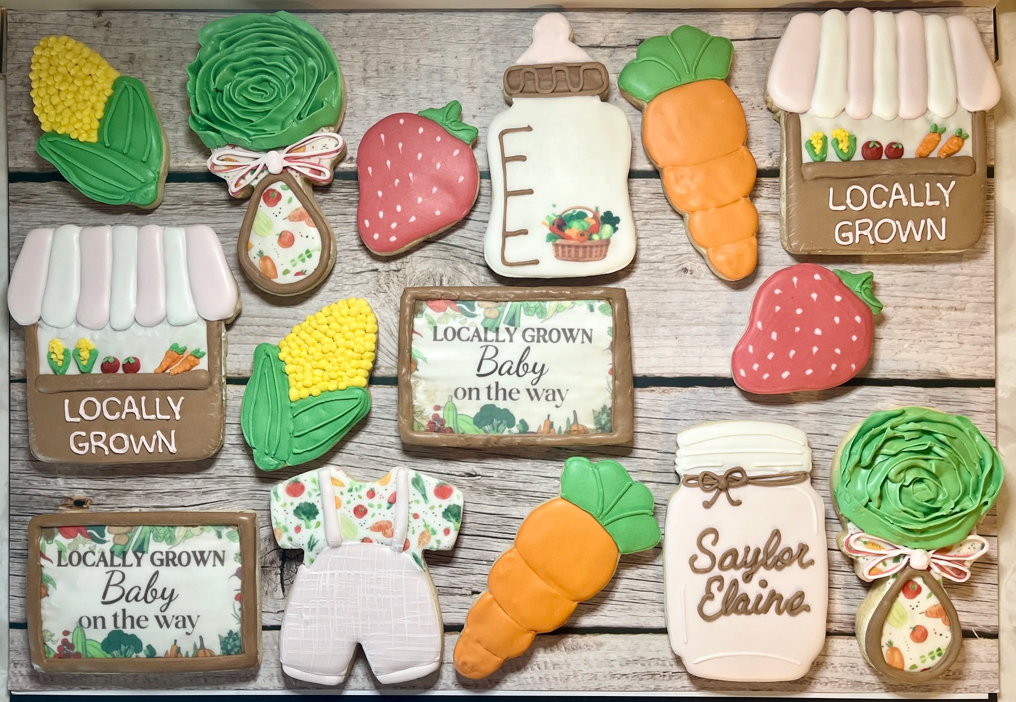 We always love when we get a request for this baby shower theme! Locally Grown Baby On The Way π©·