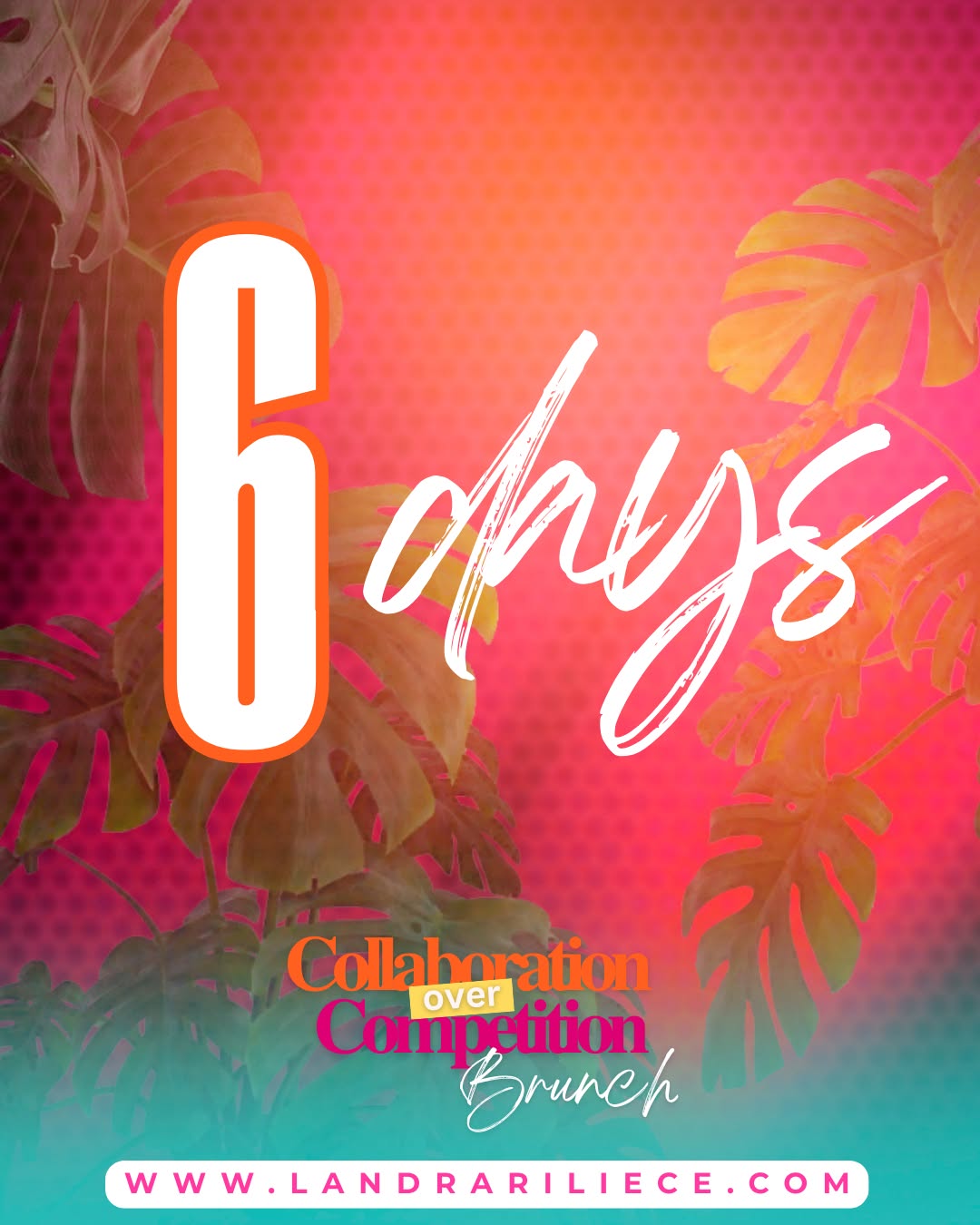 6 DAYS AWAY from purpose, power, and unforgettable connections. 💥
This isn’t just another event on your calendar—this is the one that shifts your mindset, multiplies your momentum, and connects you to the people who get it.
If you’ve been grinding in silence, craving community, or just waiting for the right room to show up in… this is it.
✨ Real conversations
✨ Elevated energy
✨ Collaboration that leads to legacy
🎟️ Don’t watch this one from the sidelines. Grab your ticket now: https://www.landrariliece.com
📅 Happening June 29, 2025
Let the countdown continue. You belong in this room. 💛
#COCBrunch2025 #6DayCountdown #CollaborationOverCompetition #AlignedConnections #WomenWhoBuild #PurposeDrivenNetworking #LegacyMoves #GetInTheRoom #SheMeansBusiness #BusinessWithHeart
