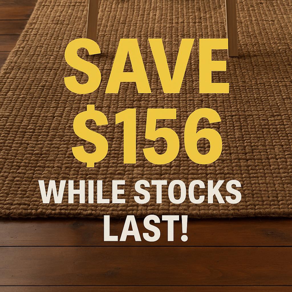 🔥 SAVE $156 – WHILE STOCKS LAST!
Our Handwoven Indian Jute Rug (230x160cm) just dropped from $355 to $199.
That’s a massive 44% OFF — and you can split it into 4 easy payments.
🛒 Premium texture. Timeless design. Limited quantities.
Shop Now
https://nestwraps.co.nz/handwoven-indian-jute-rug/