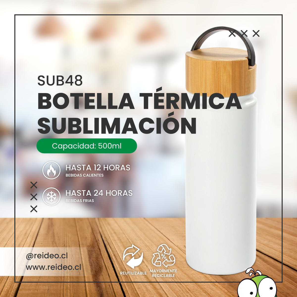 BOTELLA TÉRMICA, “PARA FRÍO O CALIENTE”🥰🔥❄️
👉Material: Doble pared aislante de Acero Inoxidable
👉 Capacidad: 550 cc.
👉 Medidas: Diámetro 7 cm x alto 22 cm.
En nuestra web podrán encontrar catálogos con la temática más importante del rubro promocional. WWW.REIDEO.CL 👈
📱+56947547994
🌐 ventas@reideo.cl
✉️ ventas2@reideowebler.com
#botella #termica #merchandisingchile #merchandisingempresarial #regalospublicitarioschile #regalospublicitarios #empresas #santiago #chile #conlogo #regalo #lapicespersonalizados #lapicesconlogo #lapicespublicitarios #reutilizable #freebpa