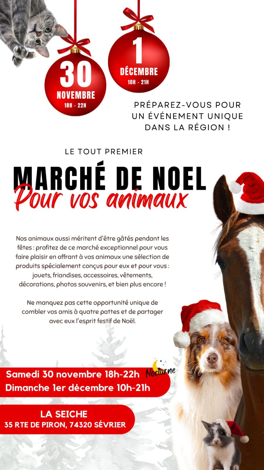 Un petit marché de Noël, ça vous tente ? Ouais je sais, on vient à peine de faire la rentrée, et je parle déjà de Noël 😅
Appel à tous les pro, si un tel marché vous tente, les pré inscriptions ouvrent aujourd’hui et ce jusqu’aux 10 novembre.
Lien dans la bio 😀