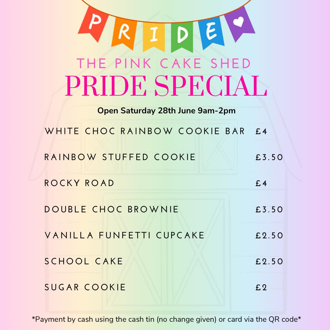 🌈🩷The Pink Cake Shed🩷🌈
The OG....the first of its kind in the area is back open this weekend for a super special and stunnnning Pride theme shed.
Opening on Saturday 28th June 9am-2pm for a Pride 🏳️🌈 Rainbow special.
📍 110 Twyford Road, SO50 4HN
🚗 Please remember, no parking in the residential area, use the roads nearby to park or walk 🚶
💰 Cash (no change given) or card payments with the QR code.
#rainbow #rainbowcake #rainbowcakes #rainbowcake🌈 #rainbowcookiebar #dripcake #rainbowcookie #rainbowdripcake #happyprideday #rainbowcookiepie #pride #rainbowcookies #cakeblogger #foodporn #eatwithyoureyes #cakeheaven #cakeperfection #hampshire #southampton #eastleigh #chandlersford #romsey #mariascakesandbakes