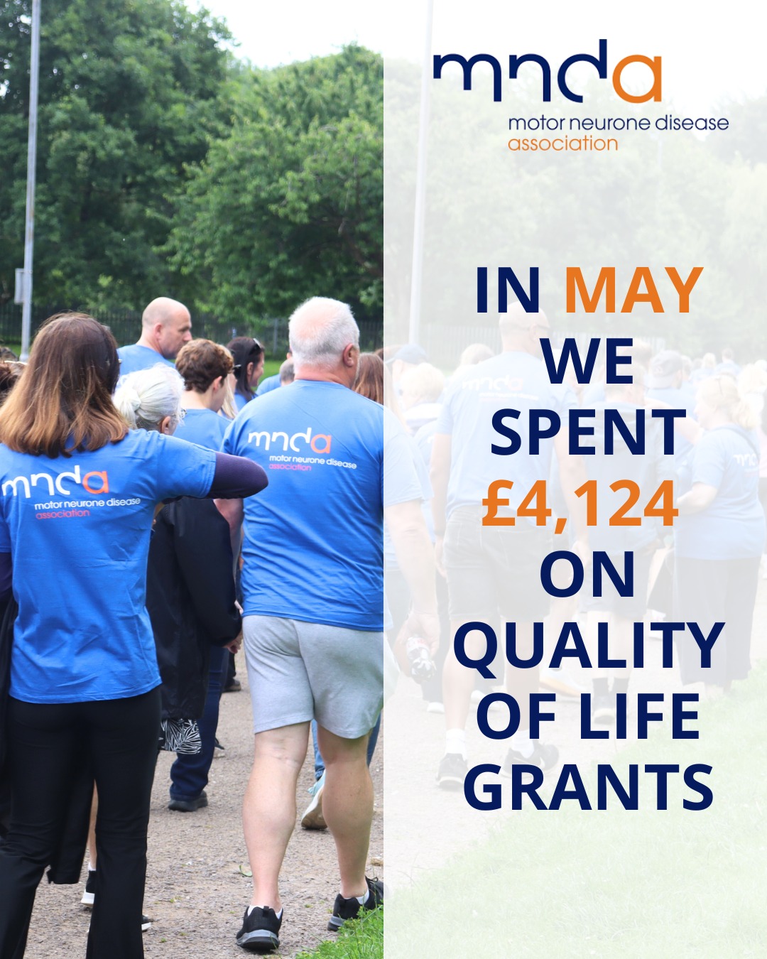 ๐ In May, we proudly spent ยฃ4,124 on Quality of Life Grants to support local people living with Motor Neurone Disease. ๐
Your generous donations help fund vital equipment, home adaptations, and other essential support that truly makes a difference.
Thank you for helping us improve lives across South West Wales. ๐ Every penny counts โ and this is where it goes. ๐ช
#MND #MNDWales #SouthWestWales #MotorNeuroneDisease #SupportLocal #CharityImpact #ThankYou #DisabilitySupport #QualityOfLife #DonationImpact #MakeADifference #CommunitySupport #LivingWithMND #NonProfitWork #TogetherForMND