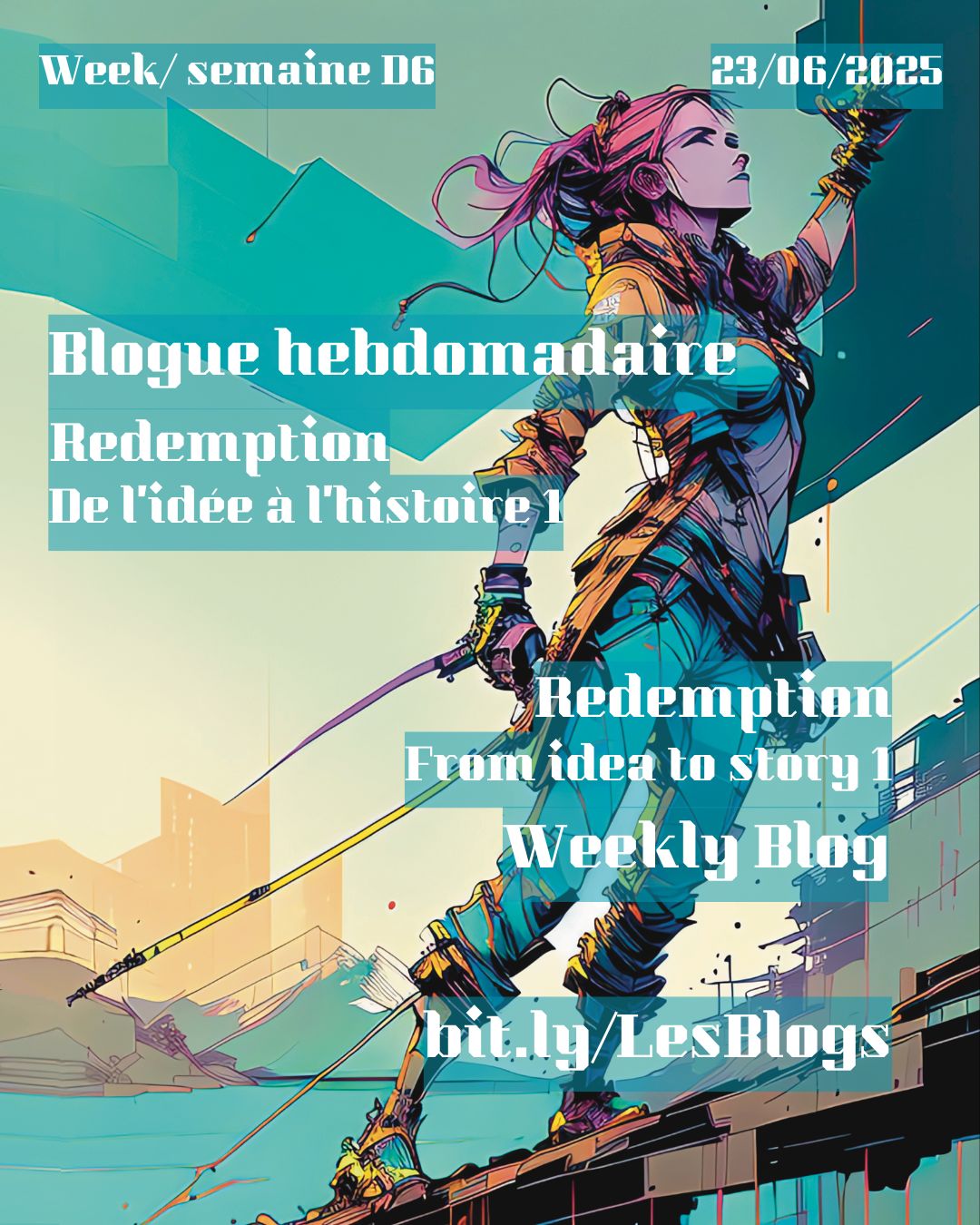 The blog is out! The anatomy of a novel, back to week D. Discover the writing process; follow the progress as I begin working on a new project Redemption, a science fantasy novella from Punk Nexus Series. Discover the other protagonists of Heritage a science fiction novel from the Galactic Humanity series.
bit.ly/LesBlogs
Le blog est là! L’anatomie d’un roman, retour de la semaine D. Découvrez le processus d’écriture, suivez la progression d’un nouveau projet Rédemption, une science fantasy de la série du Nexus Punk. Découvrez les autres protagonistes du roman de science-fiction de la série Humanité Galactique : Héritage.
#abalabee #ancilians #sciencefantasy #steampunk #fictionblogs #blogfiction