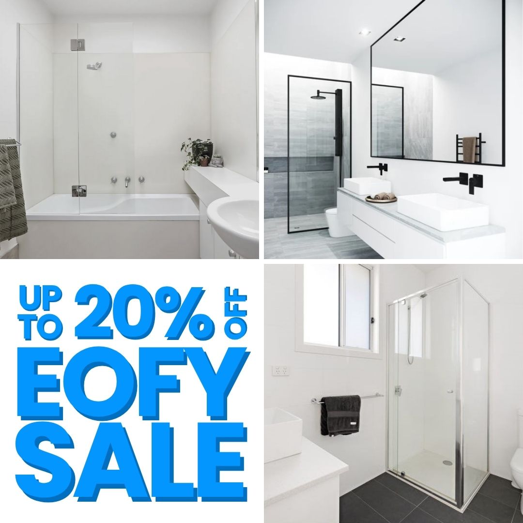 🚨 EOFY SALE – NOW ON! 🚨
Time to upgrade your bathroom and save big before the financial year ends!
🛁 15% OFF all DIY Shower Screen Kits
🪞 20% OFF Made-to-Size Bathroom Mirrors
🎉 Plus, enjoy discounts up to 20% off across selected items!
📅 Hurry – Sale ends 30th June!
Don’t miss out on these limited-time deals.
#EOFYSale #BathroomUpgrade #ShowerScreens #CustomMirrors #DIYRenovation #saleendssoon