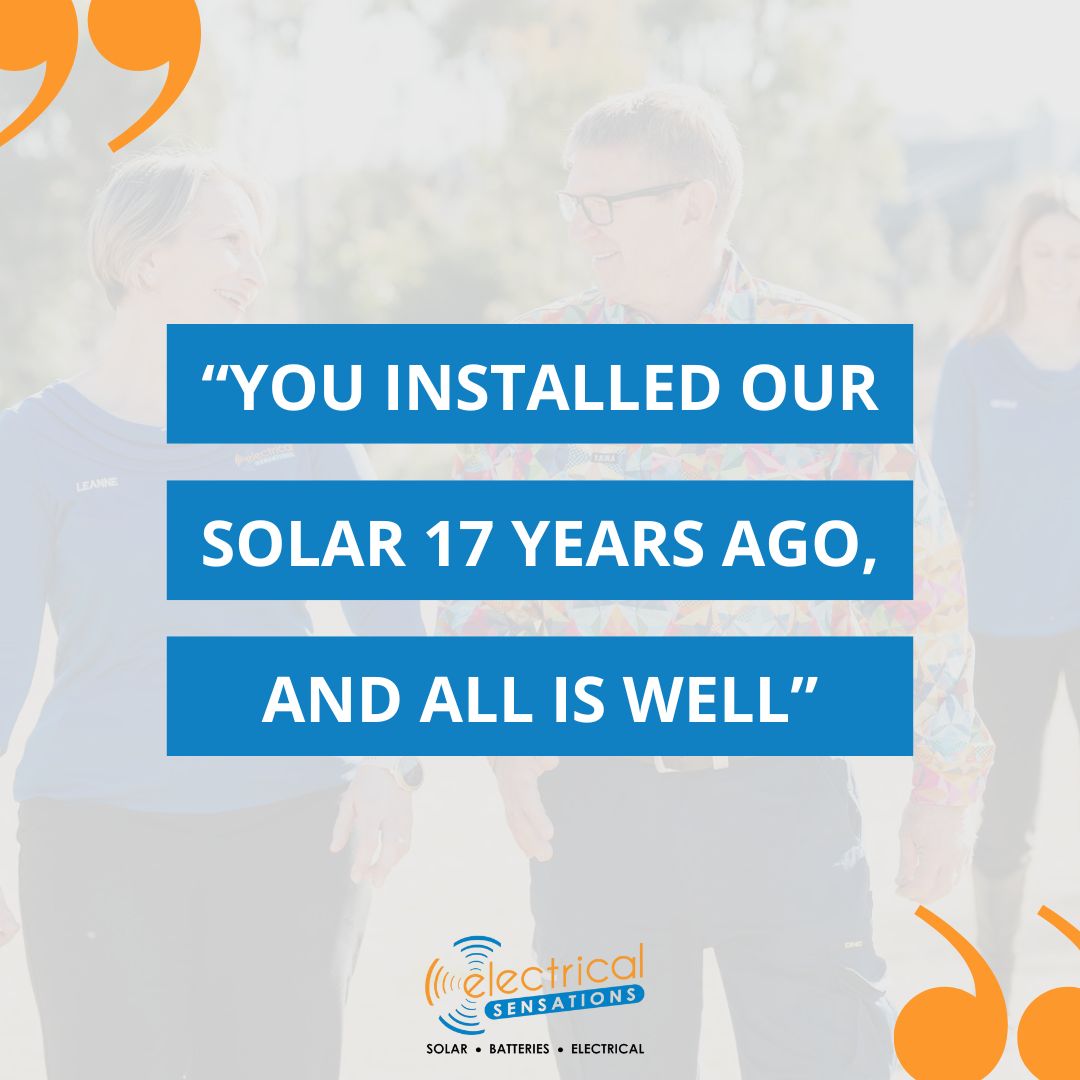 We recently received an email from a long-time customer: "You installed our solar 17 years ago, and all's well..."
It’s always so rewarding to hear that a system we installed nearly two decades ago is still performing perfectly!
Even better, this customer is now looking to install solar on two more properties they own. That’s the kind of trust we’re proud to earn.
Our systems are built to last, and we’re here for the long haul - whether it’s your first solar install or your third. 💪