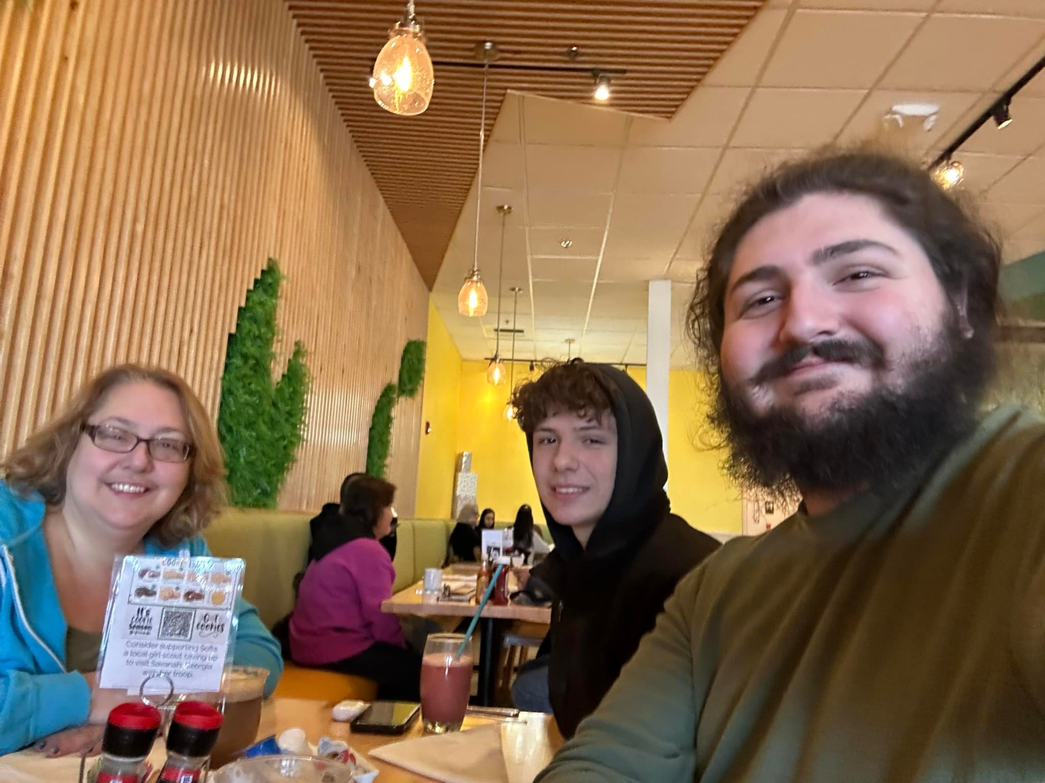 Enjoying a much needed day off with my boys while Scott has lunch with friends from work. Zach had a taste for pancakes and offered to take Ben and I out. Introduced him to Wholey Granoly in Bolingbrook near IKEA. Food & coffee here is so AMAZING and so are the owners Natalie & Chris! Check them out next time you’re in the area.