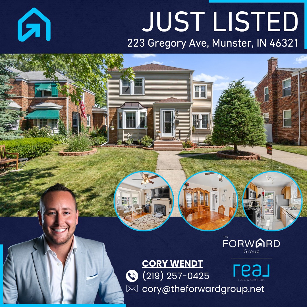 🏡 JUST LISTED in Munster, IN! ✨
Welcome to 223 Gregory Ave — where charm, space, and location come together beautifully!
This home is nestled in a sought-after Munster neighborhood and offers the perfect blend of comfort and convenience. Whether you're looking to settle down or upgrade your lifestyle, this gem is ready to impress. 💫
🛏️ Spacious layout
🌳 Beautiful yard
📍 Prime location near parks, schools & shopping
Don’t miss your chance to own a piece of Munster! Schedule your showing today! 📲
...
..
.
The Forward Group at ΓEA⅃ Broker
(708) 568-0068
Realtor®
#real, #realbroker, #theforwardgroup, #realestate, #realestateagent, #realestatelife, #realestateinvesting, #luxuryrealestate, #realestateinvestor, #realestatetips, #realestategoals, #realestateexperts, #realestateinvestment, #realestatemarketing, #realestateforsale, #realestateadvice, #realestatenews, #commercialrealestate, #florida
