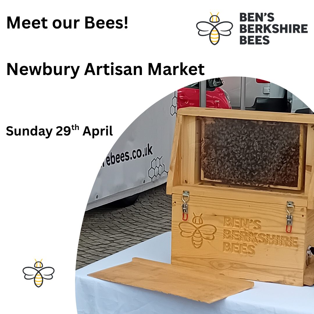 This Sunday we will be at the Newbury Artisan Market on Northbrook Street. We will be bringing some of our honey bees along with us. Pop along to see us and see if you can spot the Queen Bee!