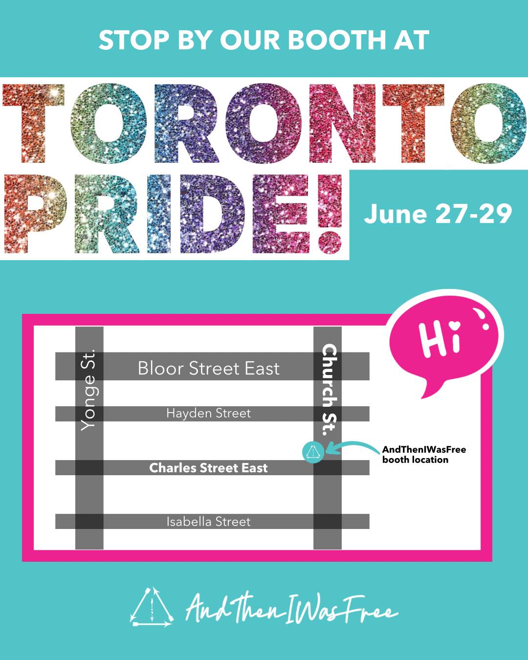 👋 Come say hi at Toronto Pride! 🏳️⚧️🏳️🌈
AndThenIWasFree will be at Church & Charles from June 27–29 and we’d love for you to stop by our Street Fair booth!
💜 Learn about our work
🩵 Support our life-changing programs
🩷 Show love to LGBTQ2S+ youth and community
Every conversation, donation, and moment of connection helps us create safer, more supportive spaces for those who need it most. Your support means everything. ❤️
#AndThenIWasFree #TorontoPride #Pride2025 #SupportTheCommunity #2SLGBTQSupport #PrideIsAProtest #QueerJoy #lgbt #SupportYouth #pride #mentalhealthsupport #donatetoday #nonprofit #YouthSupport #community #twospirit #2spirit #Pride2025 #toronto #PrideToronto #CommunityLove