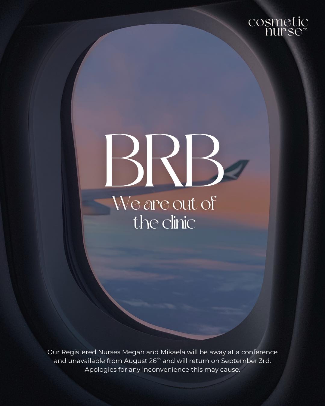 Q U E E N S T O W N B O U N D
Our two registered nurses Megan and Mikaela are off to Queenstown NZ for a conference. They will only be away temporarily from August 26th and returning on September 3rd.
If you would like to see either of them for a consultation before they leave we suggest you book in online to avoid disappointment. Limited availability remains.
Apologies for any inconvenience or disruption this may cause.
Book Online
409 Melbourne Rd Newport
03 9018 9328
Info@cosmeticnurseco.com
www.cosmeticnurseco.com