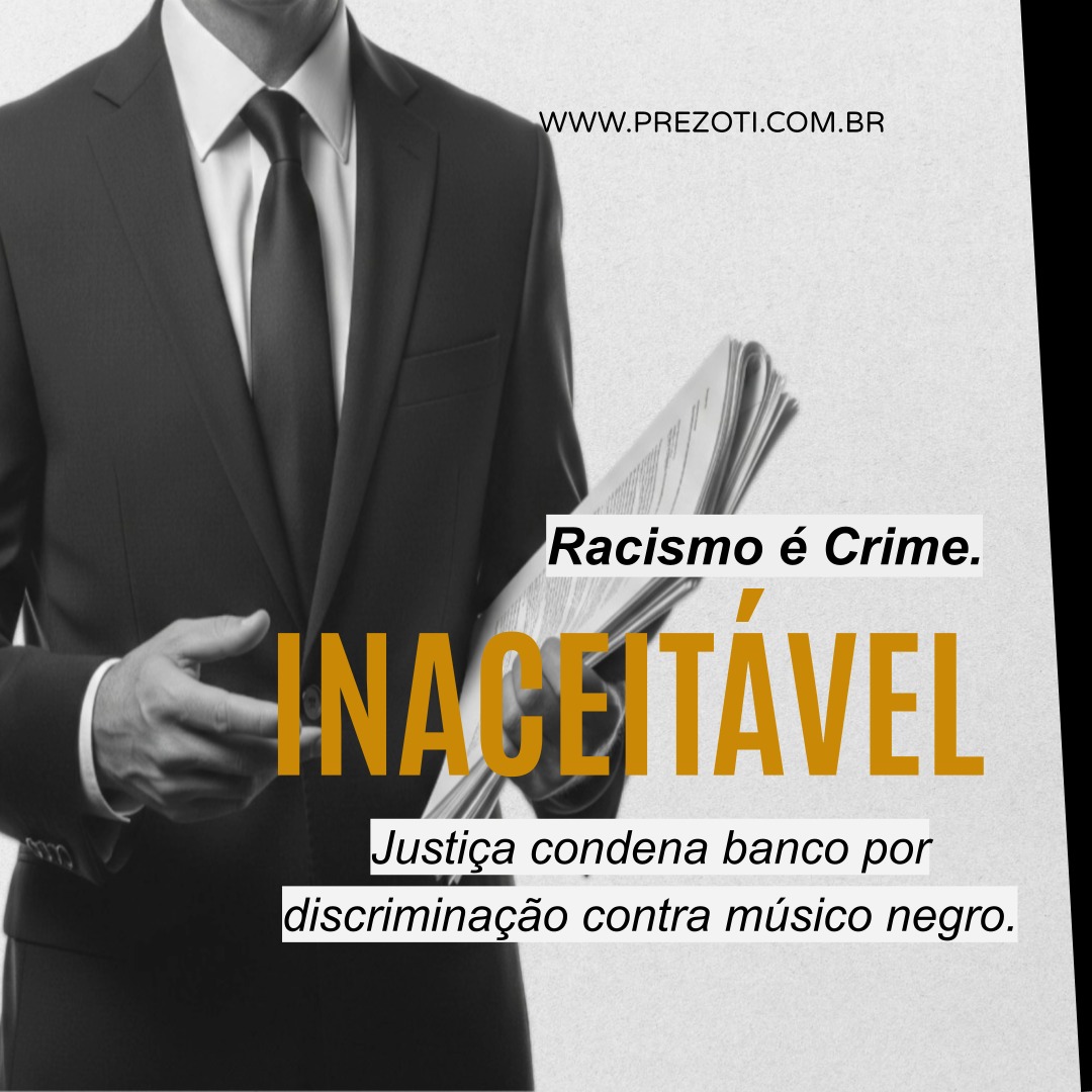 A cor da pele não pode definir quem tem ou não o direito de entrar em um lugar. Ponto final.
Em uma decisão emblemática, a Justiça do Distrito Federal condenou o Banco do Brasil a indenizar em R$ 20 mil um músico negro que foi impedido de entrar no Centro Cultural do próprio banco, onde ele iria se apresentar. Os seguranças o trataram com hostilidade e suspeita, em um claro ato de discriminação racial.
O que essa decisão significa?
Significa que o Judiciário reconheceu a profunda ofensa à dignidade causada pelo racismo. O valor da indenização por dano moral serve como reparação à vítima e como uma sanção pedagógica à empresa, que é 100% responsável pela conduta de seus funcionários e prestadores de serviço.
Este caso joga luz sobre o racismo estrutural e a responsabilidade das grandes corporações em combatê-lo ativamente, seja no treinamento de suas equipes ou na fiscalização de seus processos.
Ninguém deve se calar diante da discriminação. Conhecer seus direitos é o primeiro passo para lutar contra essa injustiça. A Gonçalves Ignácio & Prezoti Advocacia e Assessoria Jurídica atua na defesa dos direitos civis e da dignidade de cada cidadão.
Acesse nosso site: www.prezoti.com.br
#DireitoCivil #DanoMoral #InjuriaRacial #RacismoECrime #DireitosHumanos #Advocacia #Justiça #VidasNegrasImportam #GIPAdvocacia