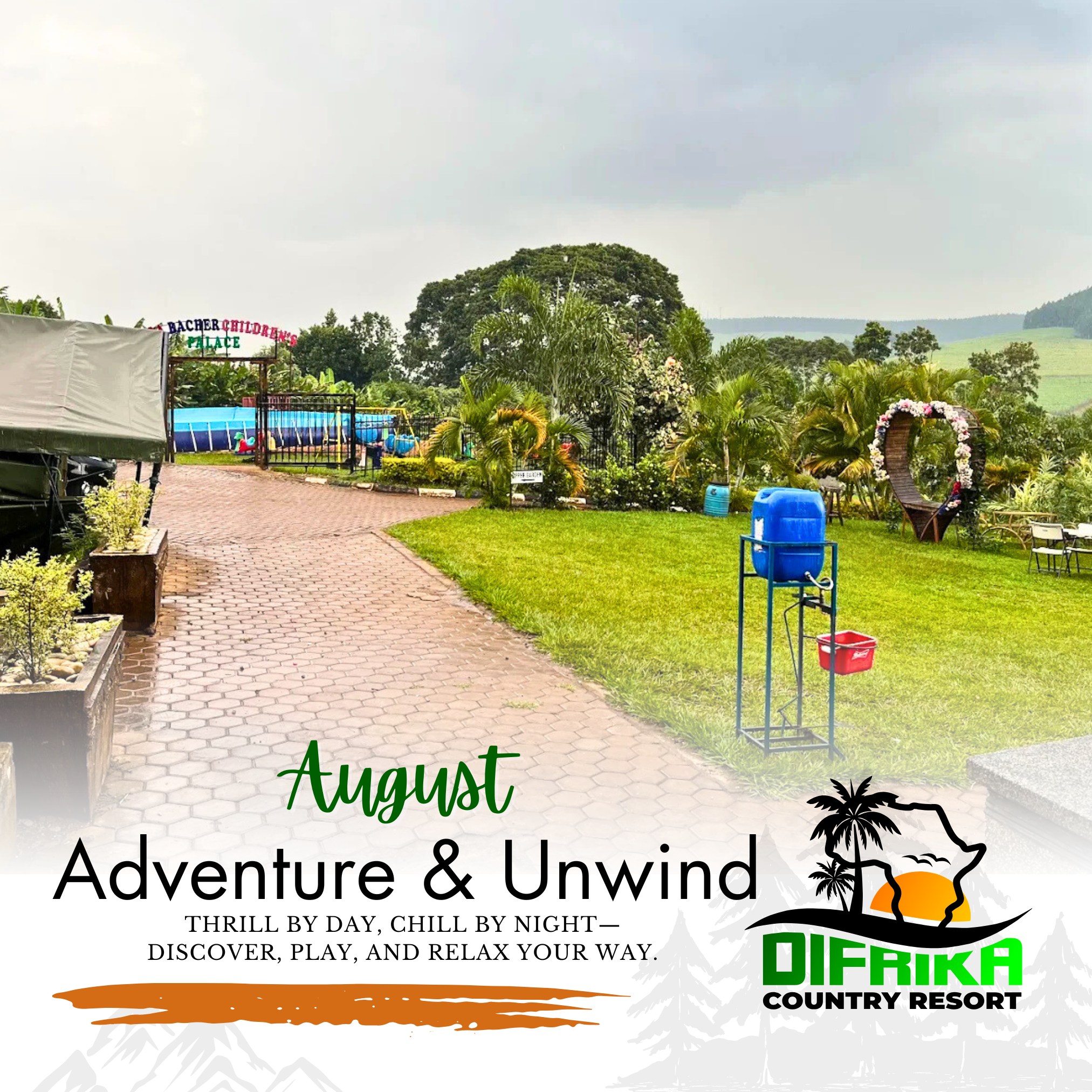 August Adventure & Unwind
Thrill by day, chill by night—discover, play, and relax your way. Team Building & Retreats – board games, obstacle challenges, countryside conferencing
#AugustAdventureAndUnwind
#ExploreRelaxRepeat
#DifrikaAugustVibes
#UnwindUGStyle
#ThrillAndChill