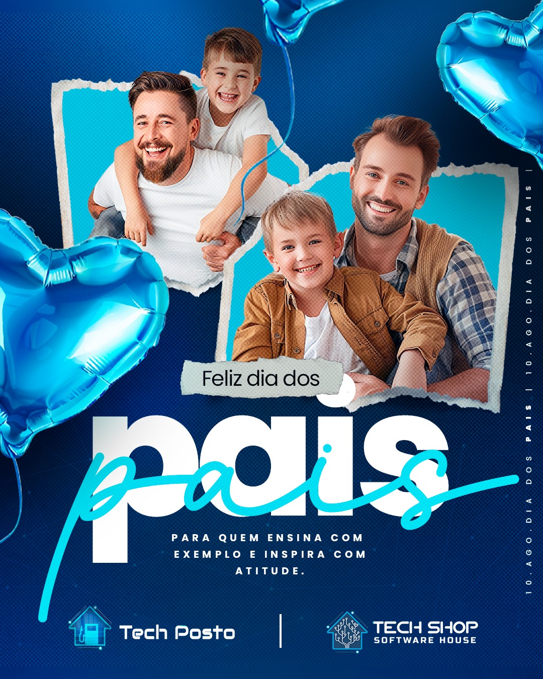 Hoje é dia de celebrar os verdadeiros mestres da vida: os pais!💙
Aqueles que, com dedicação e responsabilidade, nos ensinam a importância de fazer bem feito, de cuidar dos detalhes e seguir sempre em frente.
A TECH SHOP parabeniza todos os pais — clientes, parceiros e colaboradores — que constroem, com atitude e visão, um futuro mais eficiente e cheio de propósito.
Que nunca faltem saúde, sabedoria e momentos ao lado de quem mais importa. 💙✨
Feliz Dia dos Pais!
#DiaDosPais #FelizDiaDosPais #TechShop #PaiDeValor #PaiPresente #TecnologiaComPropósito #GestãoInteligente #AmorDePai #PaiQueInspira #ParceriaDeValor