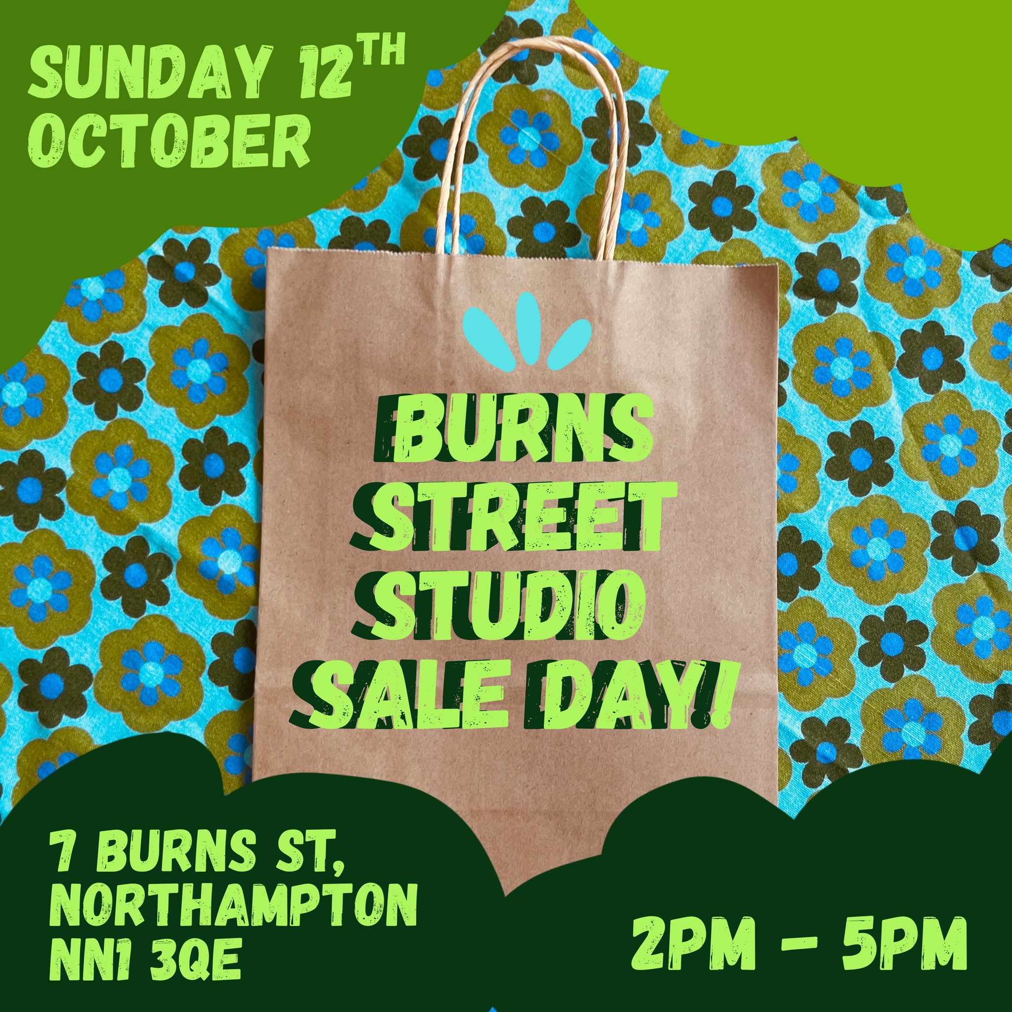 BURNS STREET STUDIO SALE! We are all having a studio clear out so come grab yourself an arty bargain on Sunday 12th October! From scrap fabrics, crafty treasures and art materials, to furniture and tools - there will be lots of artists contributing a range of materials and art to rummage through! We will also have a freebies table including a limited amount of family craft boxes :-D So if you want to stock up on treasure, see you there!
Date: Sunday October 12th
Time: 2-5pm
Location: Burns Street Studios, 7 Burns Street, NN1 3QE