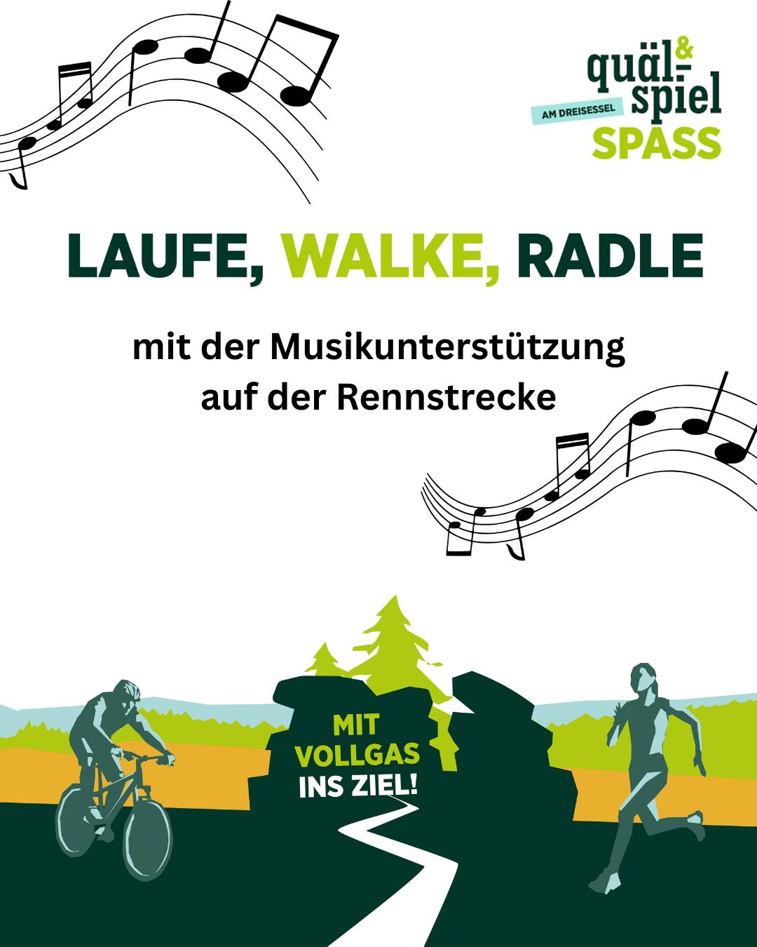 🎷 Musik auf der Rennstrecke 🥁
Für unsere Quälspass-Sportler haben wir wieder tolle Musik-Stationen 🎶 organisiert:
Die Jugendblaskapelle Neureichenau steht für euch an der Bierreibe 🎷
und der FC Dreisessel Nachwuchs wird euch mit Sirenen und Trommeln am letzten Anstieg vorm Ziel anfeuern 📢
Da lässt sich der Quälspass auf den Dreisessel für alle gleich viel leichter bewältigen 😉
#tagdessports #quälspass #quaelspassamdreisessel #quaelundspielspass #anfeuern #anfeuerung #musik #musikunterstützung #dreisesselgemeinde #dreisesselberg #dreisessel #TagDesSports2025 #ChallengeAccepted #TeamSpirit #EinZielVorAugen