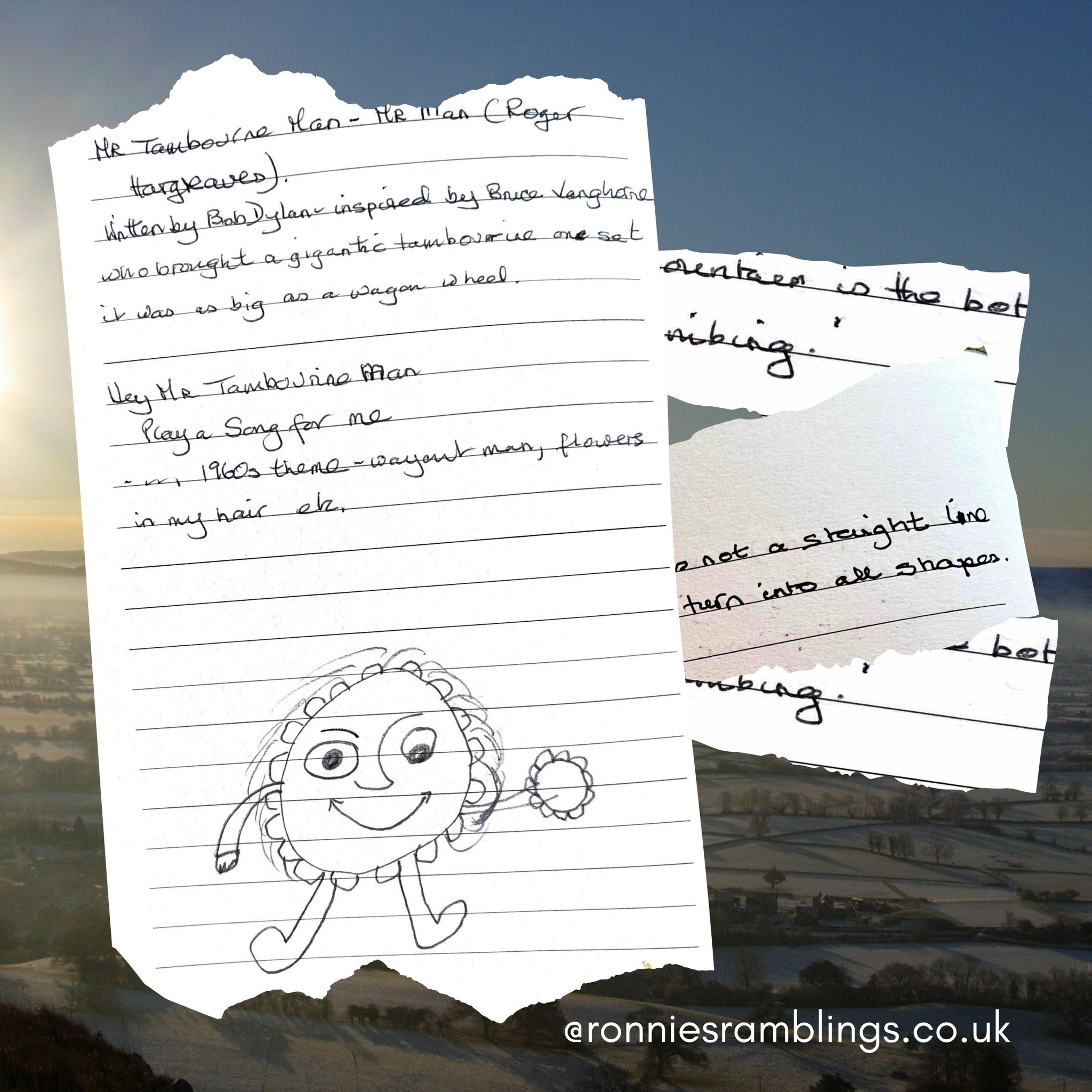 Many of Ronnie's notebook have inspirational quotes, songs, poems and jokes written in them which we will add each week to brighten up your days!