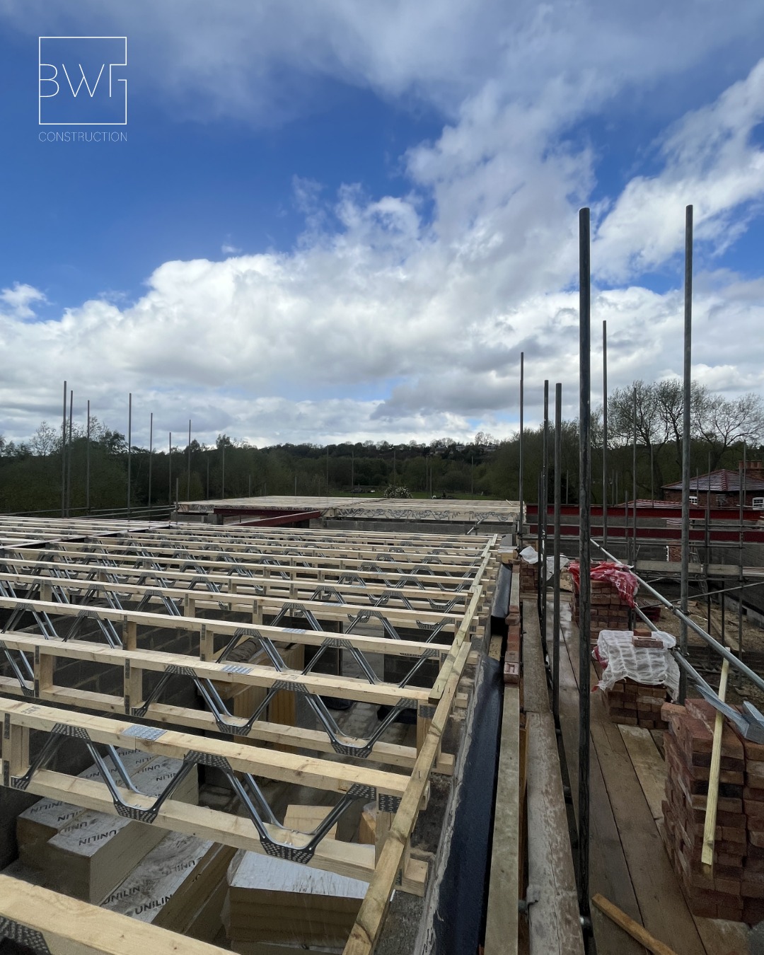 Posi-joist timber floor 🪵⬇️
Here’s a look at the posi-joist timber floor structure going in on the upper level of this project.
Posi-joists are a smart choice for upper floors — offering strength, flexibility for running services like plumbing and electrics, and reduced bounce underfoot compared to conventional (full timber) joists.
Another step forward in a build focused on quality at every layer 👌
📍 West Yorkshire
#TimberFlooring #PosiJoist #FirstFix #BuildWithBWF #SiteProgress #BWFConstruction #StructuralWork #WestYorkshireBuilders