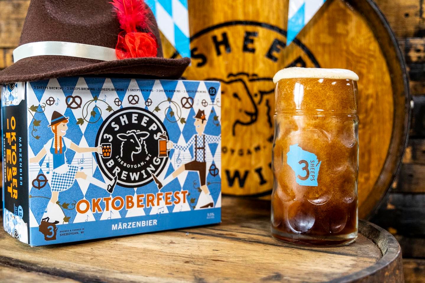 Raise your stein—3 Sheeps Oktoberfest is now available & pouring! 
A crisp, malty Marzen with caramel notes—seasonal perfection in every sip. 
Prost!