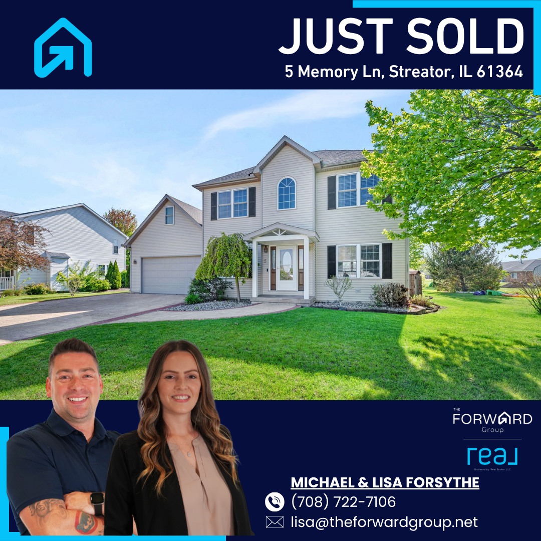 🎉Congratulations to our clients on purchasing 5 Memory Ln, Streator, IL!
For inquiries, don't hesitate to contact us! Whether buying or selling, we are always ready to help you!
Give us a Call! 📞 or DM us! 👍
...
..
.
The Forward Group at ΓEA⅃ Broker
(708) 568-0068
Realtor®
#real, #realbroker, #theforwardgroup, #realestate, #realestateagent, #realestatelife, #realestateinvesting, #luxuryrealestate, #realestateinvestor, #realestatetips, #realestategoals, #realestateexperts, #realestateinvestment, #realestatemarketing, #realestateforsale, #realestateadvice, #realestatenews, #commercialrealestate, #florida