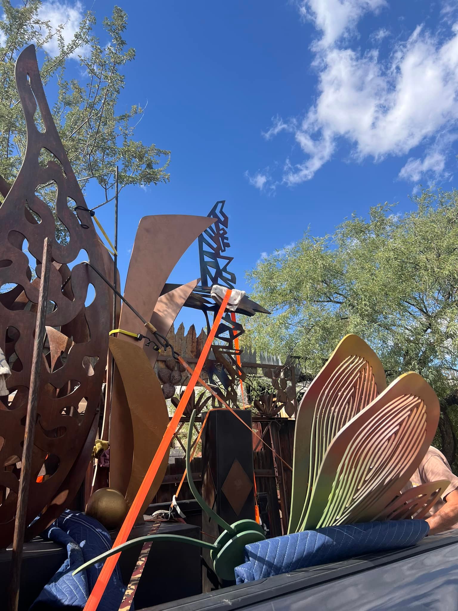 More deliveries, this time to Tubac, AZ. After that, I'll be elbow-deep in balance & bearings finishing a new massive kinetic masterpiece!?! Fingers crossed