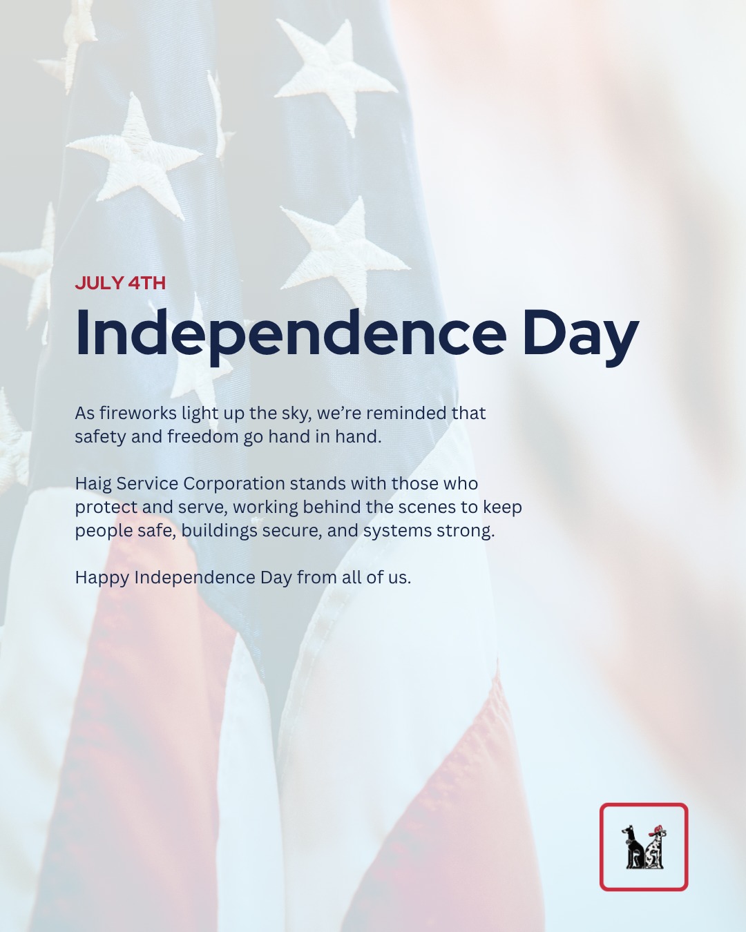 This Independence Day, we celebrate the freedom to feel safe at home, at work, and in our communities. At Haig Service Corporation, we honor freedom by protecting what matters most through reliable fire, life safety, and security solutions. Wishing you a safe and meaningful 4th of July.
#HaigServiceCorp #IndependenceDay