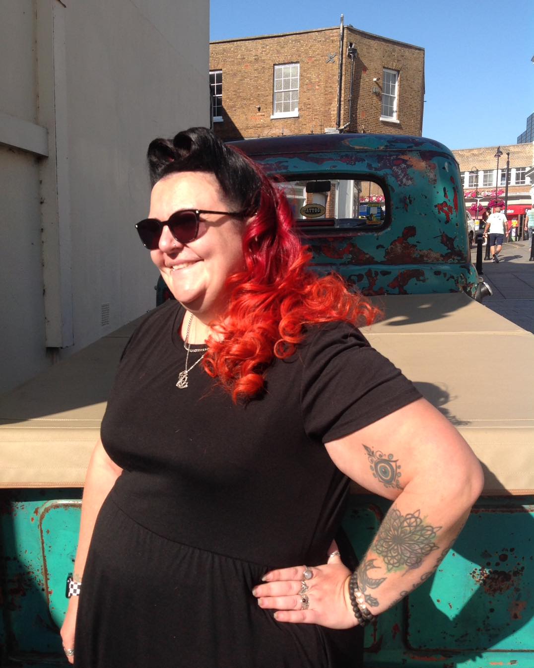 Ombré colour with vintage style rolls with the lovely Suzi Swan, coloured and styled by Sarah Pool.