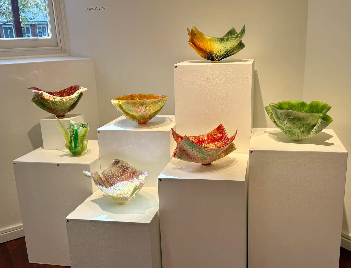 Went to check out my solo exhibition yesterday midlandjunctionartscentre and the glass really picked up the sun coming into the gallery. Lovely space. Do try and catch the exhibition as it closes in a week.