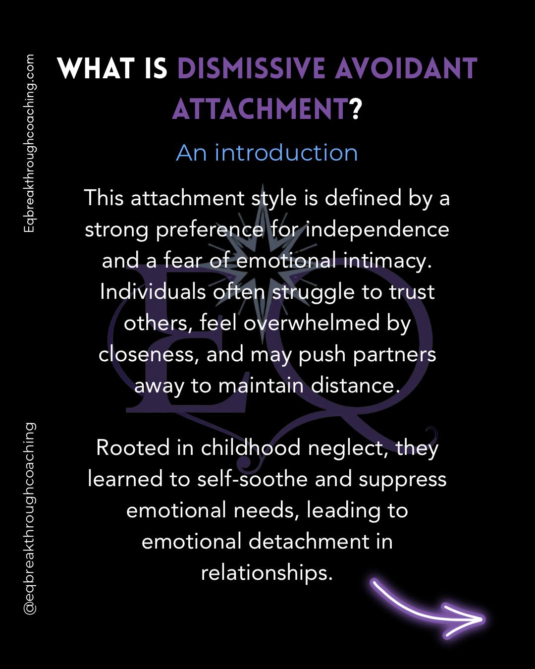 Dismisssive Avoidants (DAs) are the individuals of the attachment spectrum. While this is a superpower in many ways, it can definitely be a challenge when it comes to securing a healthy, fulfilling, and long term relationship. Are you a DA? Check out my quiz if you don’t know your attachment style yet! (Link in Bio)
Comment “Breakthrough” to find out more about how my program can help you heal your attachment wounds.
#HealingCoach #MentalHealthAwareness #SelfGrowth #ShadowWork #SelfHealingJourney #HealingFromWithin #SelfAwarenessJourney #ConsciousRelationships #EmotionalHealing #EmotionalIntelligence #HealingInRelationships #SecureLove #TraumaHealing #NervousSystemRegulation #TraumaInformedCoach #AttachmentHealing #AttachmentStyles #AttachmentTheory #AnxiousAttachment #AvoidantAttachment #SecureAttachment #HealingAttachmentWounds #InnerAttachmentWork