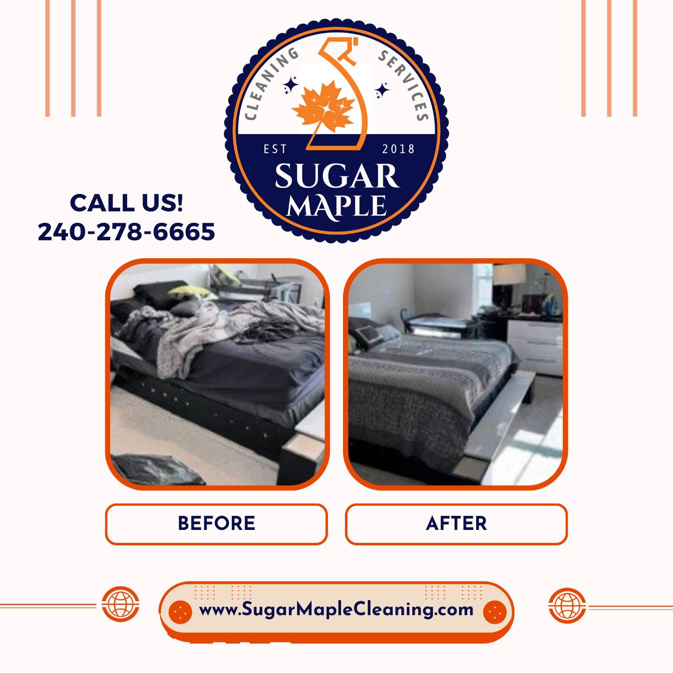 ๐ก From closets to garages, our organizing services cover every corner of your home. Get organized now! Call us at 240-278-6665 or visit www.sugarmaplecleaning.com #TotalOrganization #ClutterFreeHome