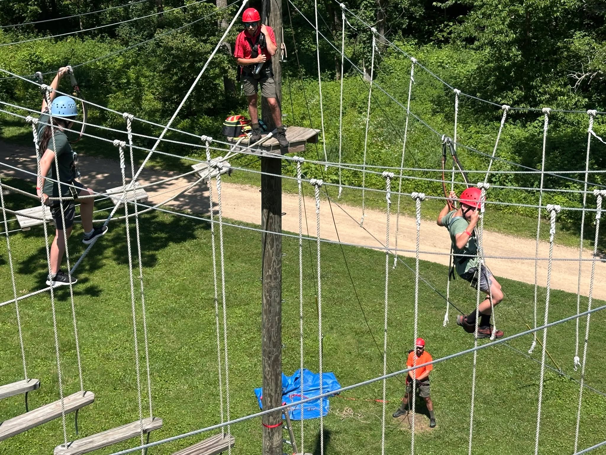 Run, jump, swing! Canyon Camp has had many great improvements in our facilities over the years, and one of the most obvious being that of the addition of our high ropes course shown below in full action.
Scouts all summer get to experience the chills and thrills of challenges in the air! Our staff are great at making sure every person visiting our COPE area has a blast and is safe doing so.
#ScoutLife #SummerCamp #Webelosweekend #eaglescouts #findyourselfatcanyoncamp #TheSpiritThrivesin25 #canyoncamp2025 #CanyonCampBSA #TheSpiritThrivesIn25 #oa #BSASumercamp #FindYourselfAtCanyonCamp #BSA #CanyonCamp #SummerCamp2025