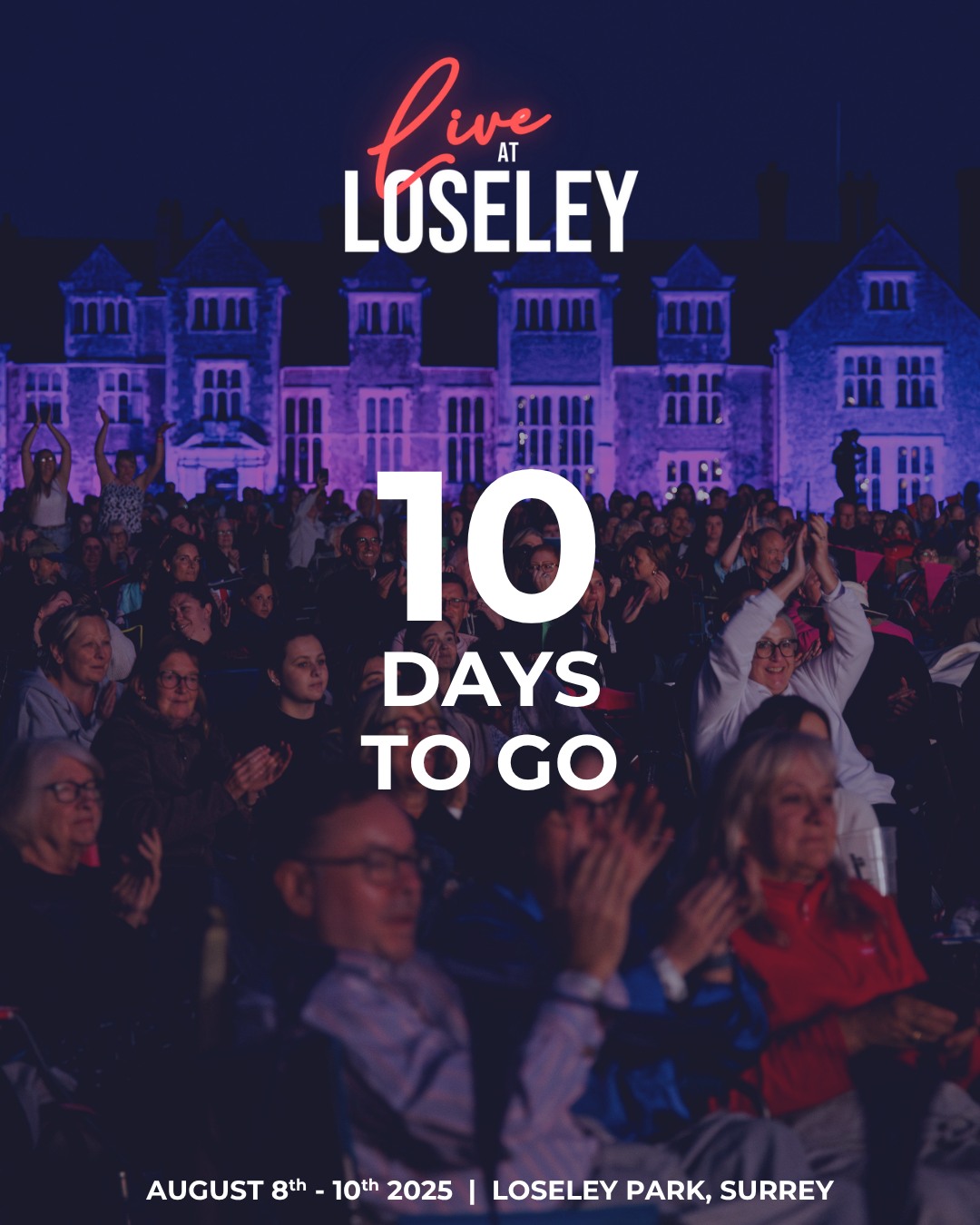🎉 Just 10 days to go! Visit Liveatloseley.com for tickets!
Surrey’s most magical summer weekend is nearly here - are you ready for Live at Loseley?
🎶 With West End stars, disco anthems, country-pop sunshine, and incredible live bands, it’s a three-day celebration of music, food, and open-air joy – all set against the breathtaking backdrop of Loseley Park.
🍔 From gourmet food vendors to picnic-perfect lawns, you’ll find the ultimate mix of flavour, fun, and feel-good energy.
☀️ The weather’s looking glorious, the stage is being built, and excitement is in the air...
🎟️ Final tickets are flying – don’t miss out. Book now at liveatloseley.com
#LiveAtLoseley #10DaysToGo #SummerFestivalSurrey #LiveMusicUK #OutdoorConcert #ThingsToDoAugust #SurreyEvents #DiscoNight #WestEndLive #CountryPicnic #FamilyFestival #FoodAndMusic