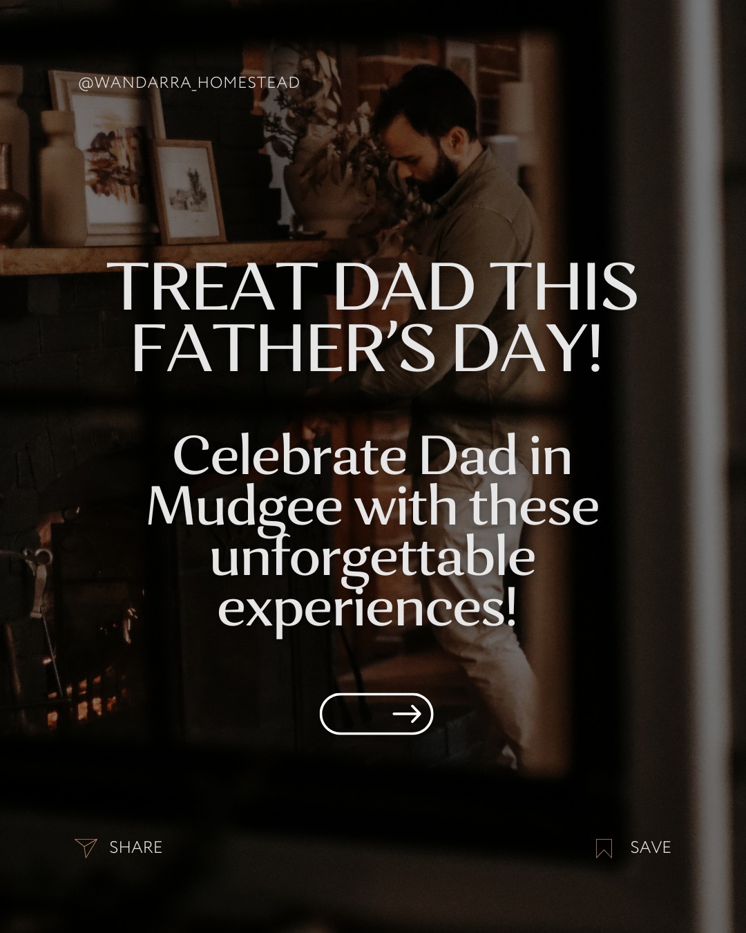 Stuck for Father’s Day plans? Make it one to remember at Wandarra Homestead and explore all that Mudgee has to offer! Plus, save 20% with our last minute promo code.
Here are 3 ways to spoil Dad in the @mudgeeregion this Father’s Day:
🍻 Feast at local food trucks & enjoy craft beer @smallbatchbrew
🎶 Kick back with country tunes @club_mudgee
🏇 Spend the day at the races
And at Wandarra, you’ll have the perfect base:
🌿 Spacious homestead with modern comforts
🔥 Cosy woodfire, outdoor fire pit & 25 acres to roam
🌌 Starry skies you won’t find in the city
🍷 Just minutes from Mudgee’s wineries, dining & Father’s Day events
For the last-minute planners (we see you 😉), book now and save 20% with code LASTMINUTE20. Link in bio.