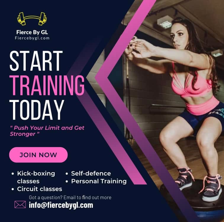 Ladies, are you fed up with feeling unfit? Is this the year that you take control of your health and mindset?
I’m taking on 3 new female clients to join my ‘Fit and Fierce’ programme, training you to feel strong, fit and ready to take on the world!
I teach classes and train clients on a 1-1 basis.
I specialise in kick-boxing, Krav Maga, circuit classes, self-defence and strength training, all sessions are for women only.
This is your year, take ownership of it 💪🏽
Contact me for details