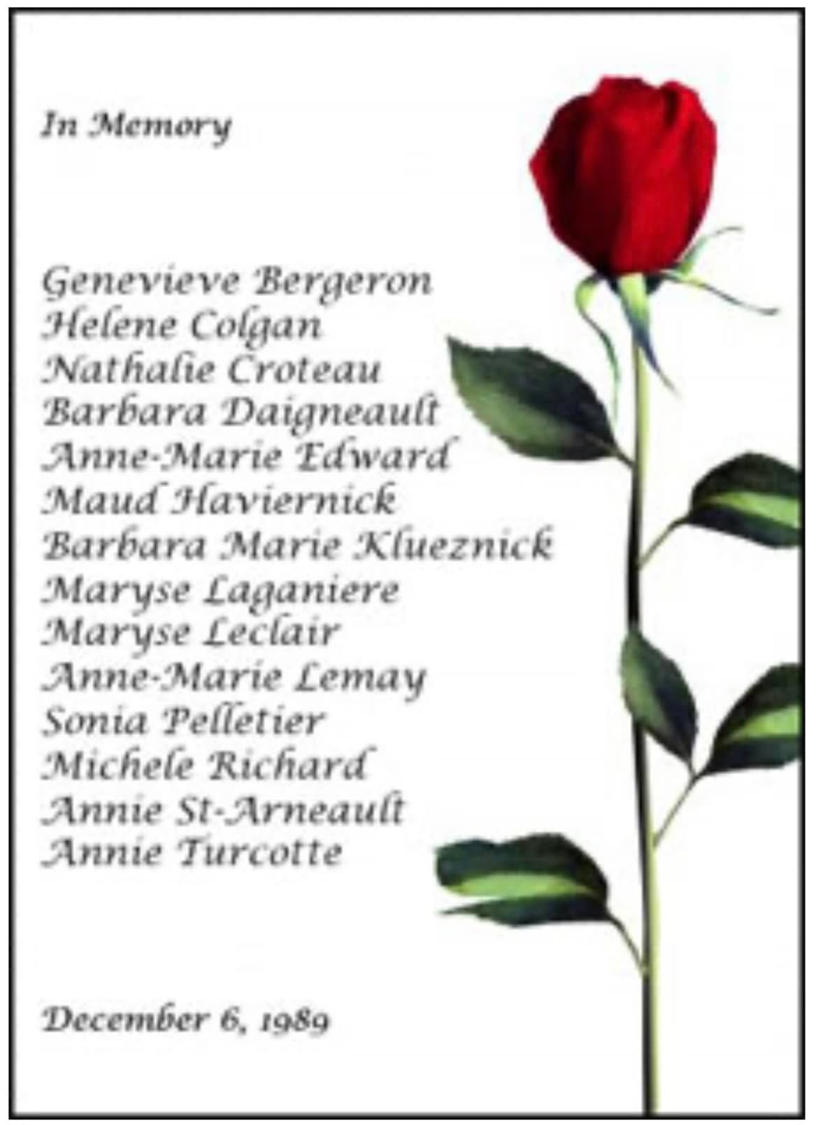 I remember this day as if it was yesterday! I was an Ottawa U student and remember seeing a banner with all of these names on it at the Tabaret building! That feeling of not being safe and thinking this could happen anywhere!!!
Today is a day to remember those harmed by violence against women! Sadly, women of colour are disproportionately impacted. MMIW is a serious issue in our communities. Taking time today to acknowledge and send love to all of those impacted by this serious issue!!!
