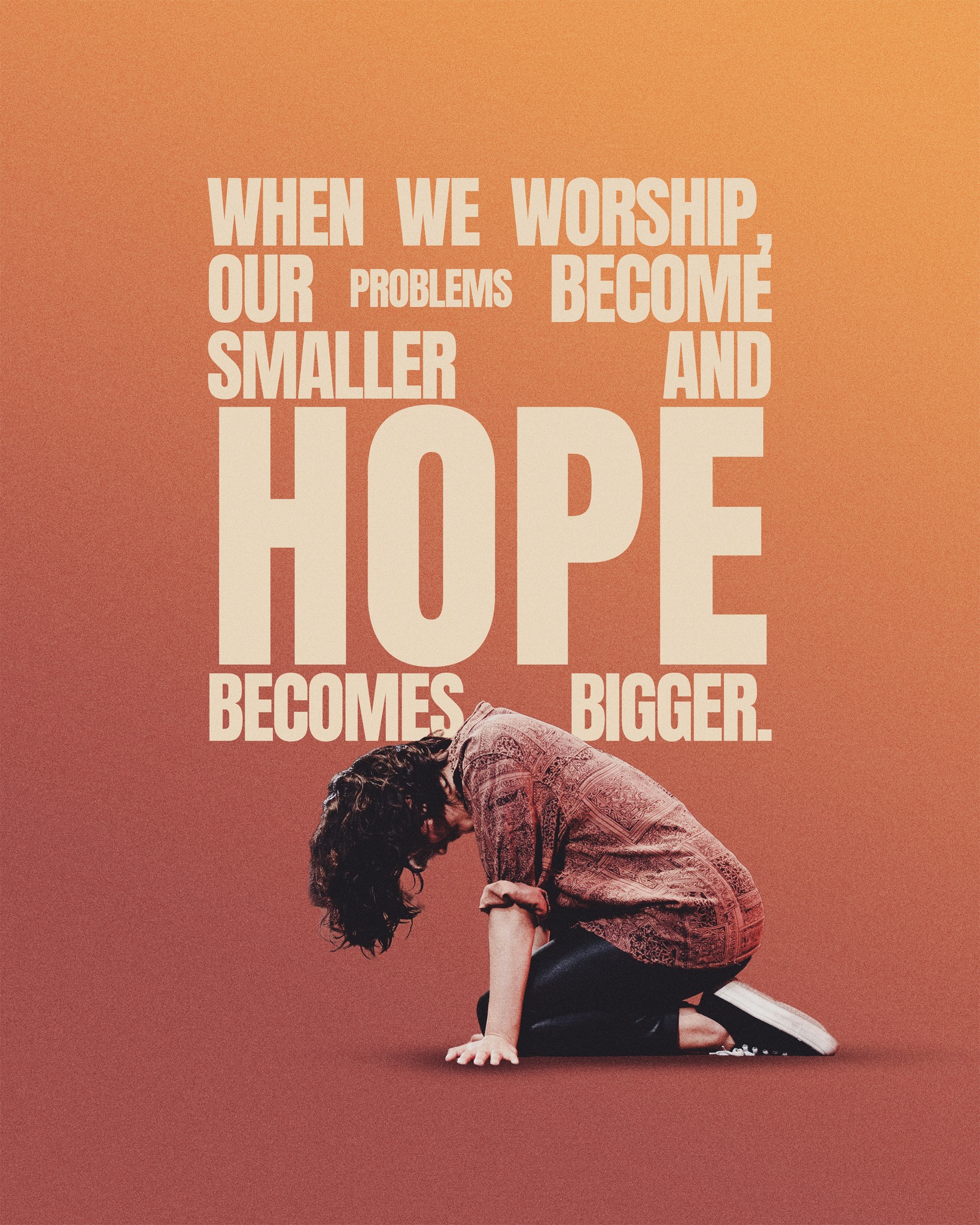 Focusing on the right thing puts our worries into perspective. When we see the goodness of God, our concerns shrink.