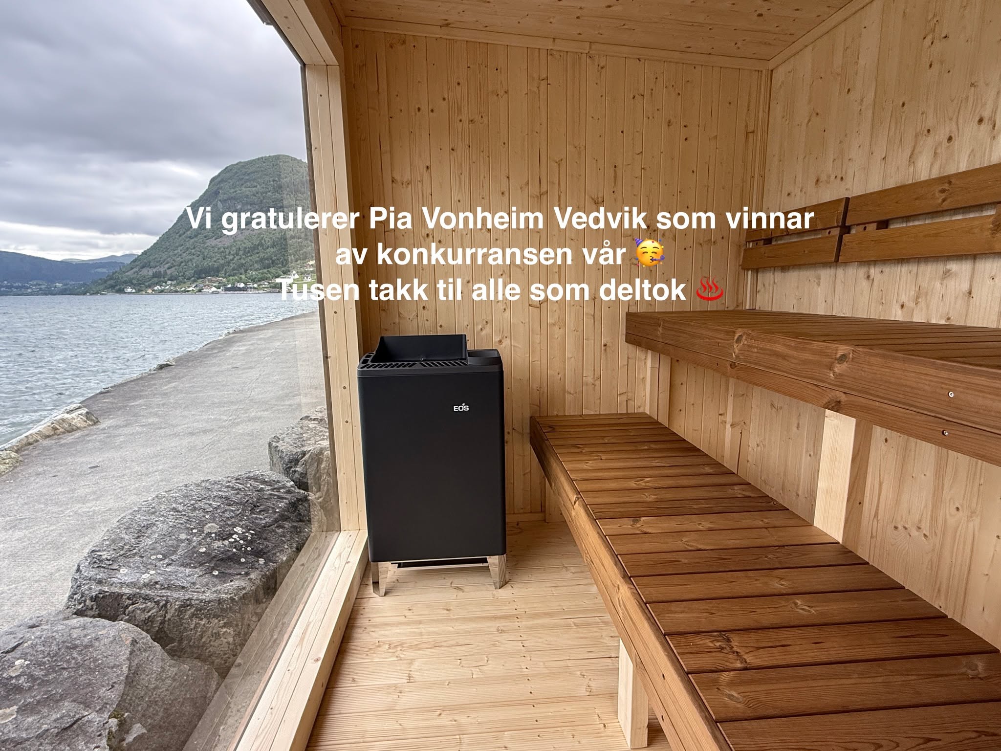 Vi gratulerer Pia Vonheim Vedvik som vinnar av konkurransen vår 🥳
Tusen takk til alle som deltok ♨️