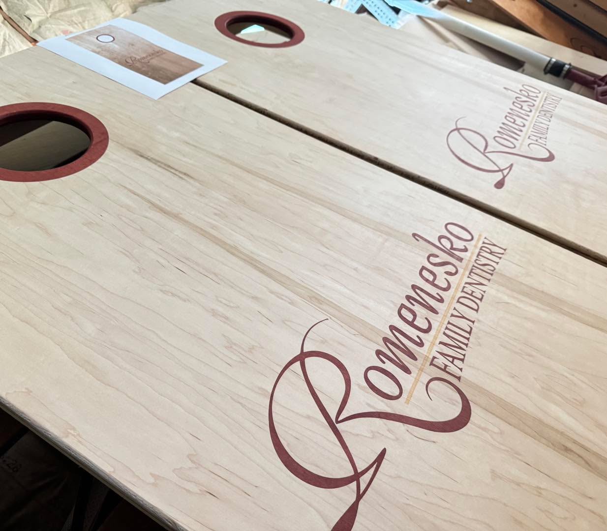 First couple sponsor boards for Paperfest are coming together! taftoutfitting & #RomeneskoDentistry