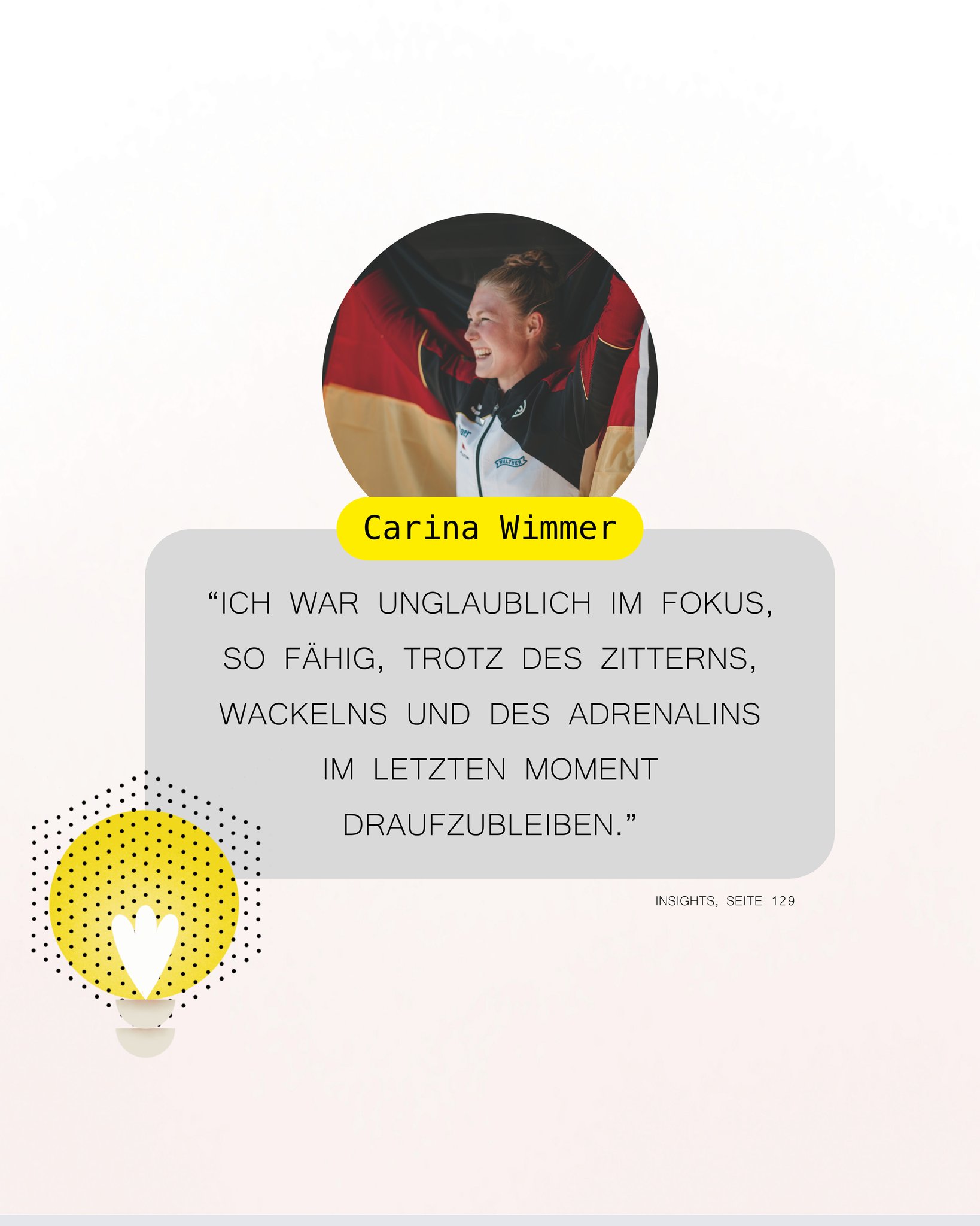 @cari_saluti lenkte ihre Gedanken am Weg zum Europameistertitel 2021 bewusst, und feierte mit diesem Trick ihren bisher größten Erfolg.
Mehr dazu, liest du jetzt in "Insights - Inspirierende Einblicke in das Innerste der Champions".
.
>> Jetzt bestellen unter www.trainingsbuddy.com.
.
#trainingsbuddy #createthebest #insights @issf_official #zitatdestages #sportsmotivation @deutscherschuetzenbund.dsb @dosb_verband