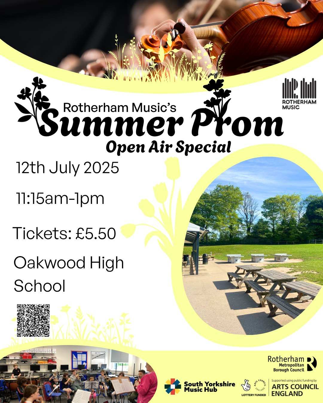 It's that time again, our Summer Prom is back with a special open air performance at Oakwood High School.
Join our incredibly hardworking students and their teachers this Saturday, as we bring you a special concert to help welcome the warm weather.
The performance will begin at 11:15
Book your tickets using the linktree link in our bio.
#community #events #talent #musicianlife #Music #localmusic #RMBC #local #Rotherham #southyorkshire #LiveEvent #performance #youngmusicians #youth #musiceducation #rotherhamiswonderful #summer #oakwoodhighschool