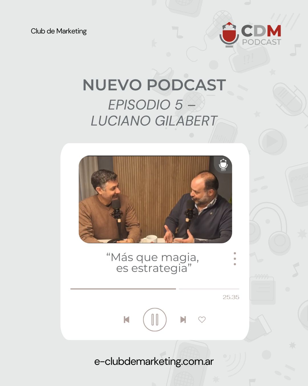 🎙 Nuevo episodio en CDM Podcast
Luciano Gilabert | Más que magia, es estrategia ✨
¿Se puede ser contador, rotario y estratega... y que todo tenga sentido? 🤔
Luciano nos cuenta cómo los números también pueden transformar realidades.
💥 Hablamos de:
✔ Liderazgo con propósito
✔ Rotary, comunidad y vocación
✔ Estrategia con impacto humano
💡 Porque detrás de todo lo que parece magia… hay valores, planificación y compromiso real.
📲 Mirá el episodio completo en YouTube.
Link en historias destacadas 🔗
#Podcast #EmprenderConPropósito #ContadorConImpacto #Rotary #EstrategiaHumana #CDMPodcast