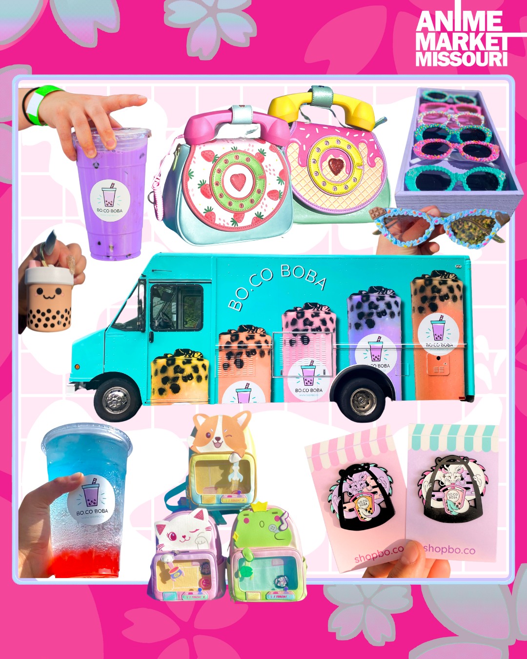 Ooooh what’s that? A wild boba stand appears at @animemarketmissouri! ✨ Come grab a drink & vibe with us 💕👾 PSA: we’re switching up the flavors dailyyy so grab your fave before it disappears 👻